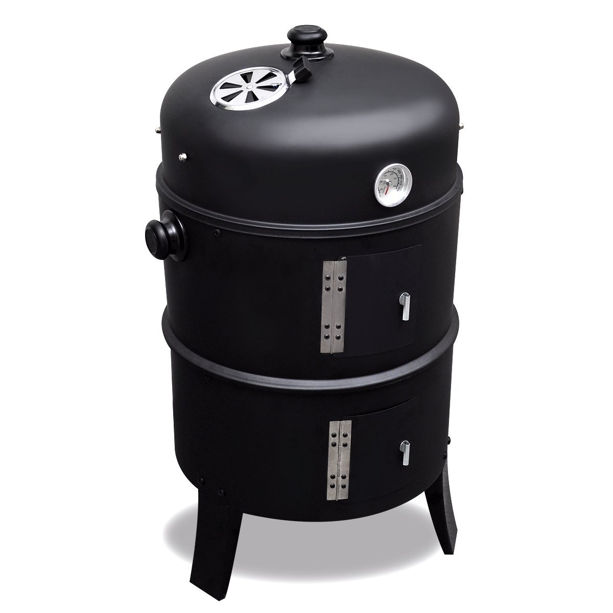 BBQ Collection 01311 3-in-1 Grill And Smoking Oven, Black, 40 x 40 x 23 cm