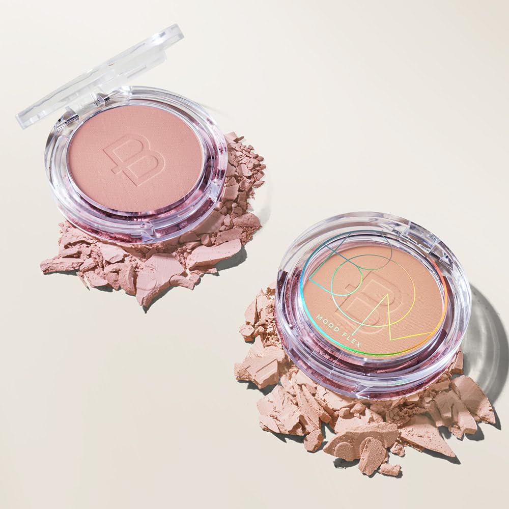 BOM COSMETICS Mood Flex Powder Blush 01 Warm Pink 0.15 oz A Natural Makeup Essential, Perfect Blush for Cheeks, Provides a Pore Filling Effect, Coating Powder for Long Lasting Wear, Korean Makeup