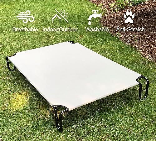 BestVida Erhöhtes Hundebett, 122 x 83,8 x 20,3 cm, groß, Grau