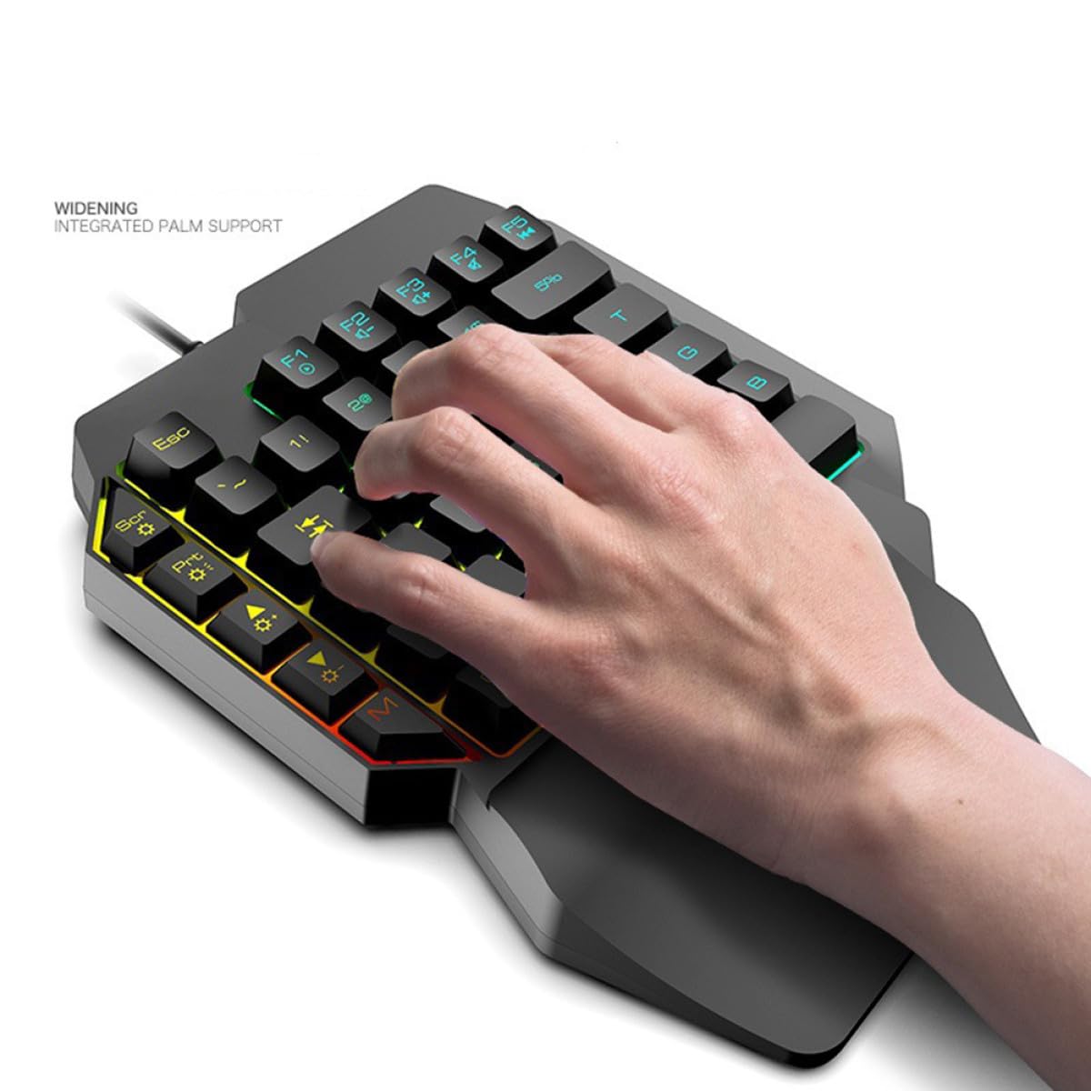 Gadpiparty Tastiera da Gioco Retroilluminata con Mouse, Set per Videogiochi per Ragazzo Ragazza e Intrattenimento Domestico, Design Compatto con Funzionamento Preciso e Facile Installazione