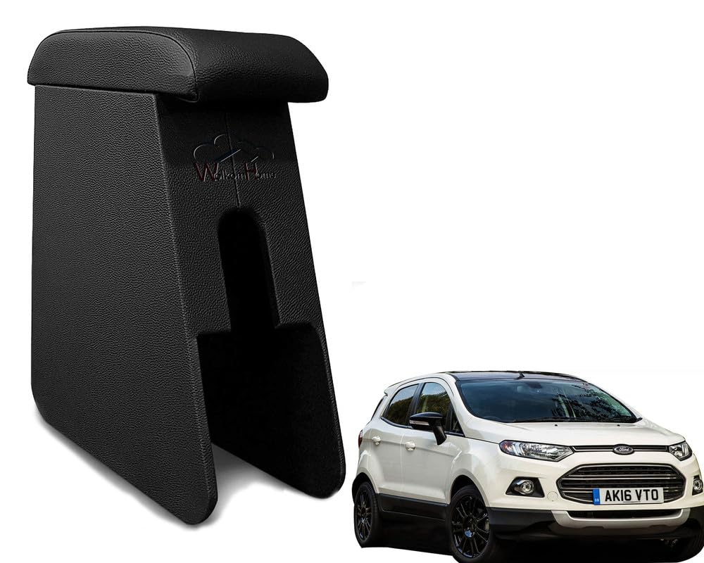 WolkomHome Car Arm Rest Wooden Armrest Black Color with Cushion & Storage Box for Ecosport Old-image-23