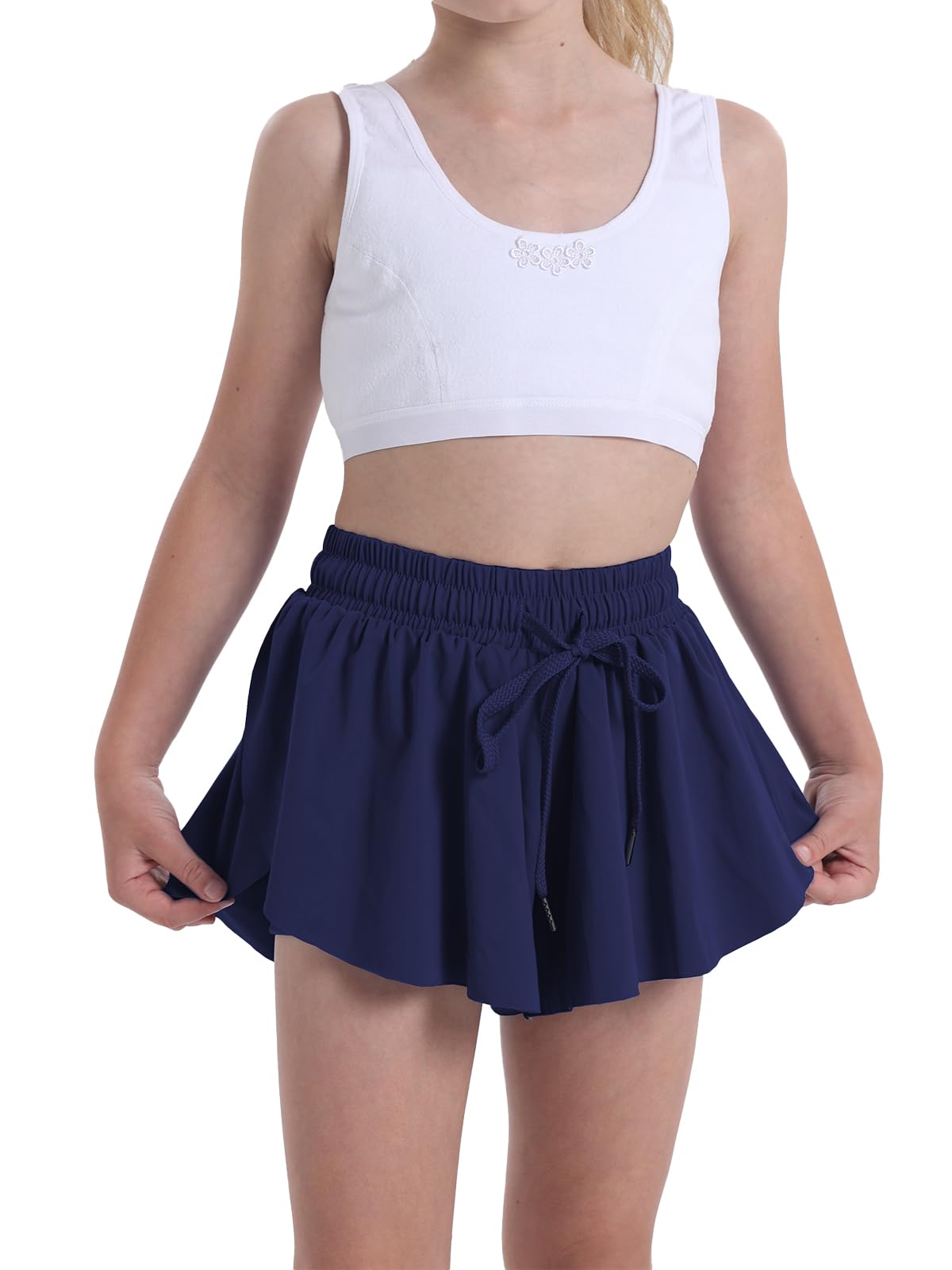Flowy Shorts for Teen Girls Athletic Running Youth Butterfly Shorts
