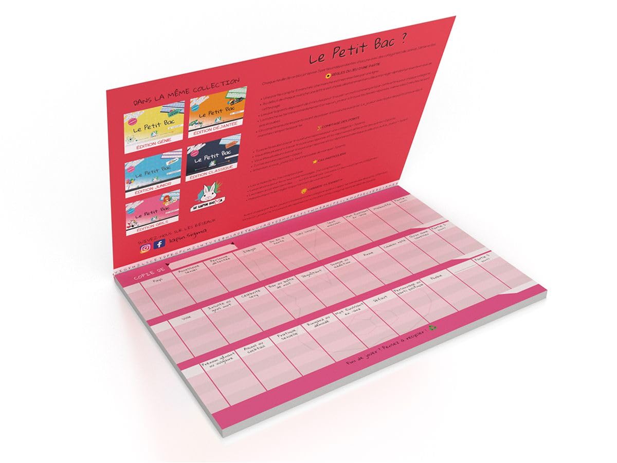 Jeu du petit BAC en bloc notes Jeu du petit BAC en bloc notes