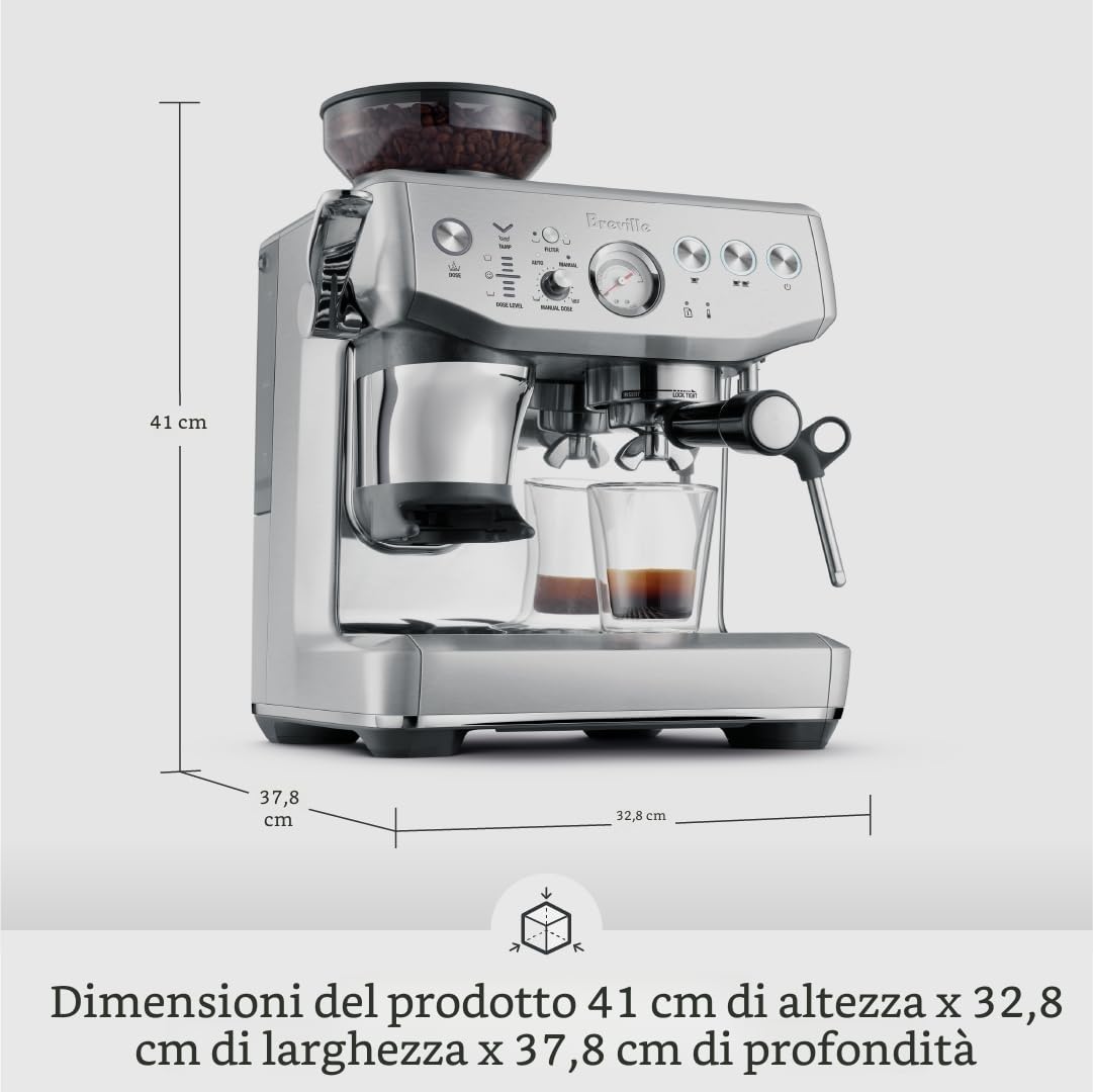 Breville Barista Express® Impress BES876BSS - Macchina da caffè in acciaio INOX spazzolato