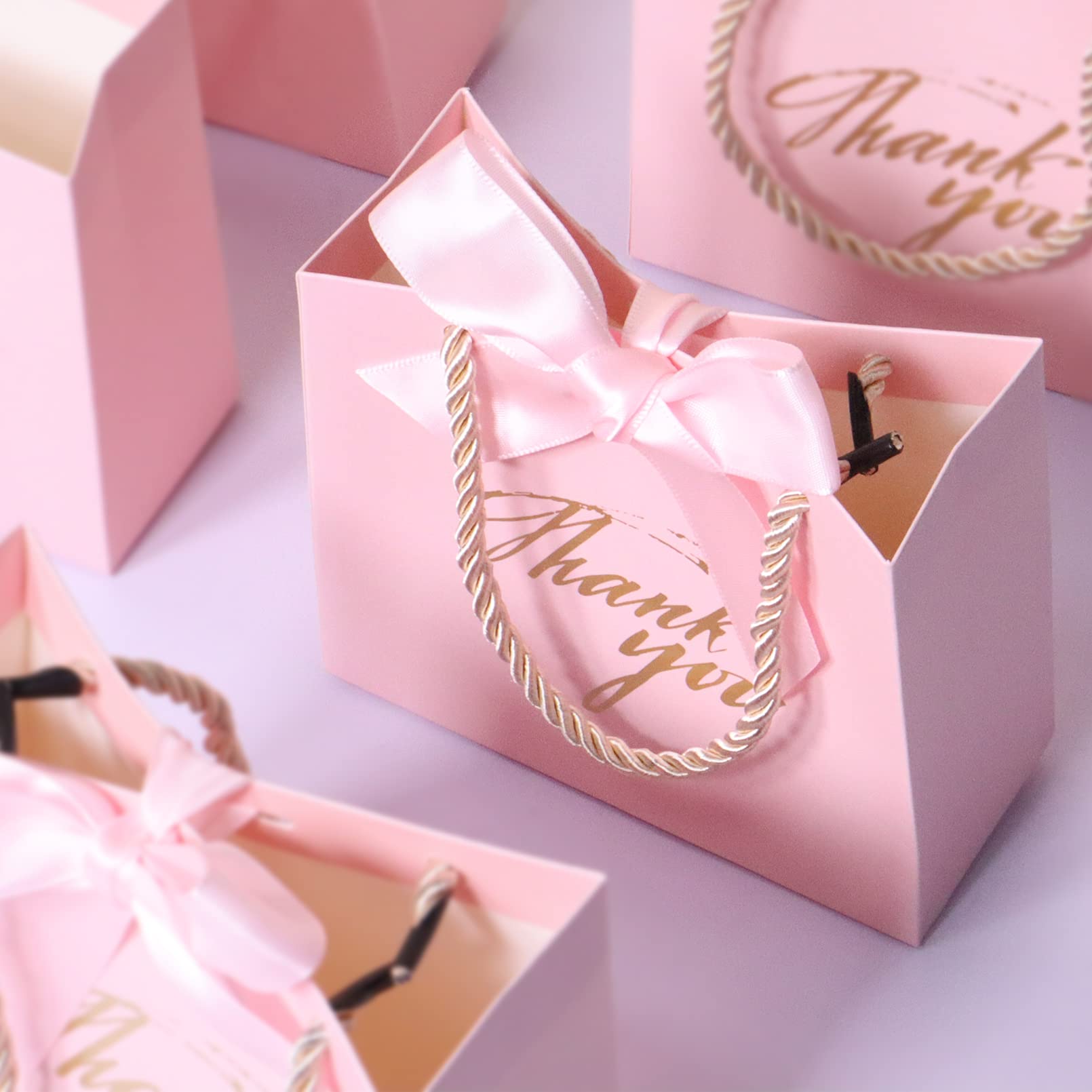 12PCS Thank You Gifts Bags, Small Paper Gift Bags Thank You With Handle - View #2