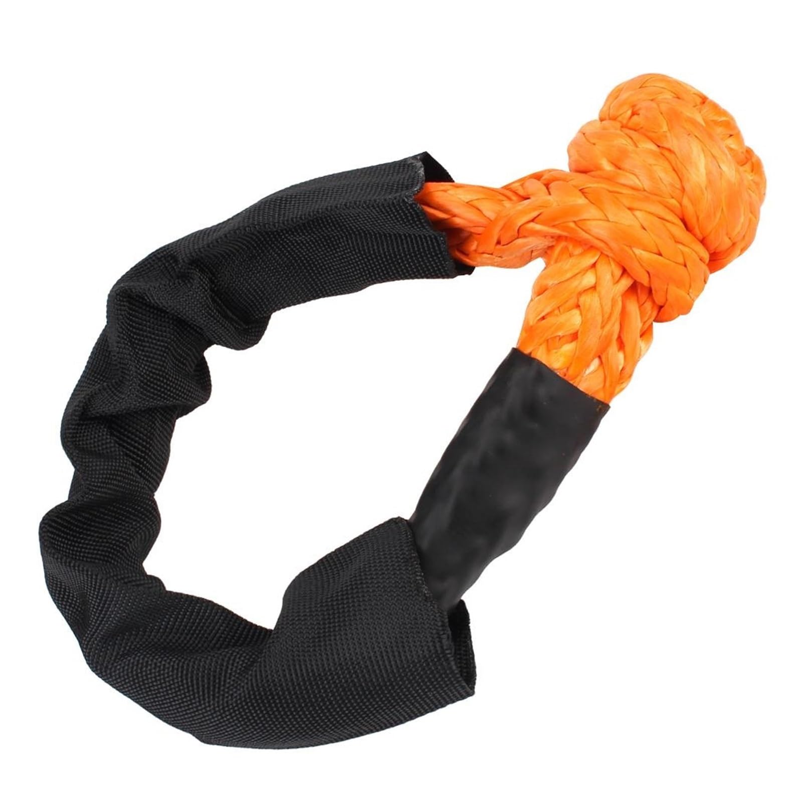 Edede One Color Winch Rope, Synthetic Fiber Soft Shackle For Vehicle Recovery Off Road Towing Ropes Car Trailer Pull Rope With Protective Sleeve 38000 Lbs