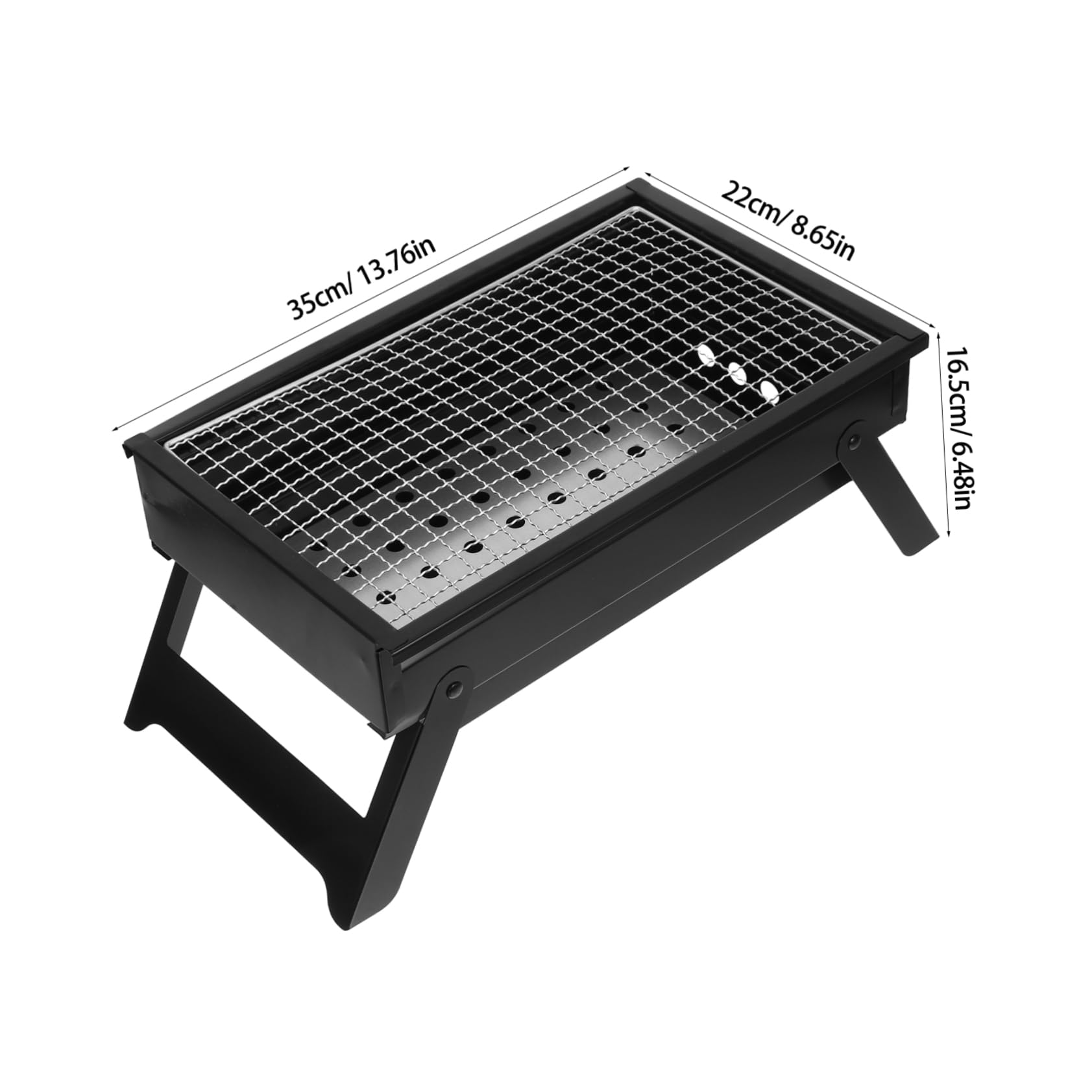 SEWOART Portable Charcoal Grill for Camping and Compact Bbq Grill for Outdoor Cooking for People with Pullout Charcoal Case Lightweight and Easy to Transport