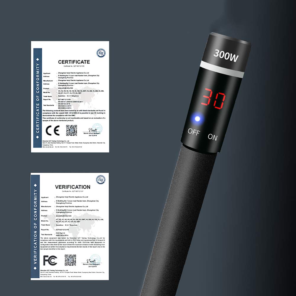 Titan-Tauchheizung für Aquarium, Heizstab für Süßwasser Salzwasser Aquarium mit Intelligent, 500 W (100 W)