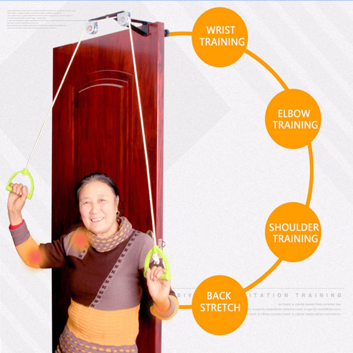 Polea De Hombro con Soporte De Puerta, Polea De Ejercicio Doble para Rehabilitación De Hombros, La Polea De Metal Es Más Fuerte, para Entrenamiento De Espalda Y Ejercicio De Brazos,A