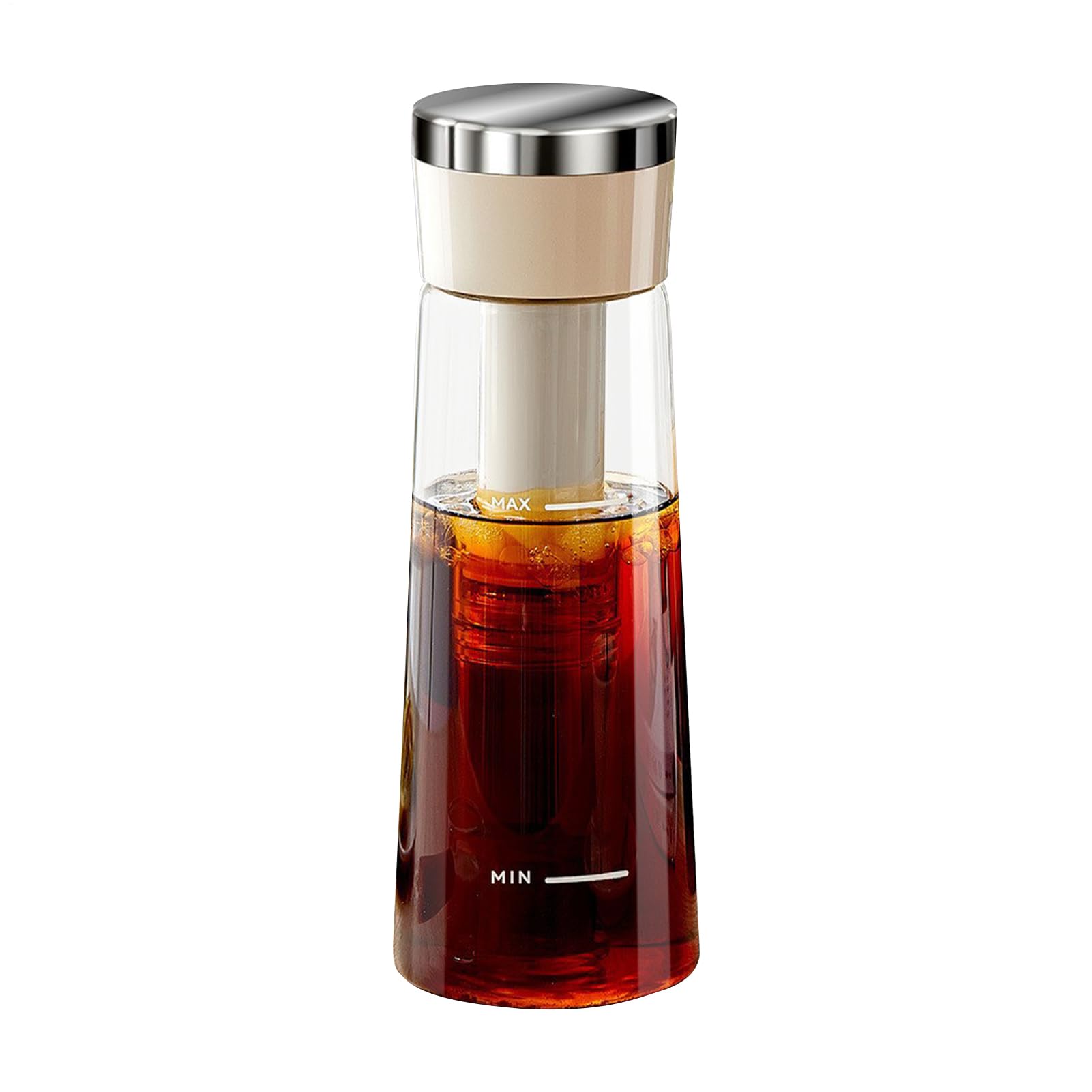Jarra de café cold brew de vidrio de 750 ml para hogar y oficina