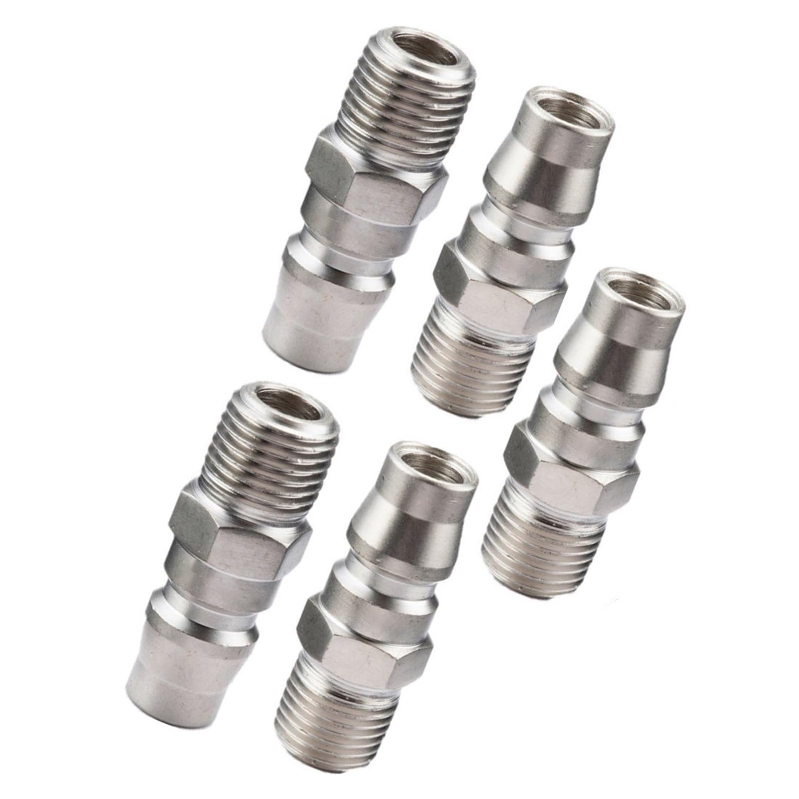 BNGDFDGH 1/2/5Pcs Male Coupling Air Fitting with 1/4 inch Thread 20PM Pneumatic Line Quick Connector Coupler Parts(5PCS)