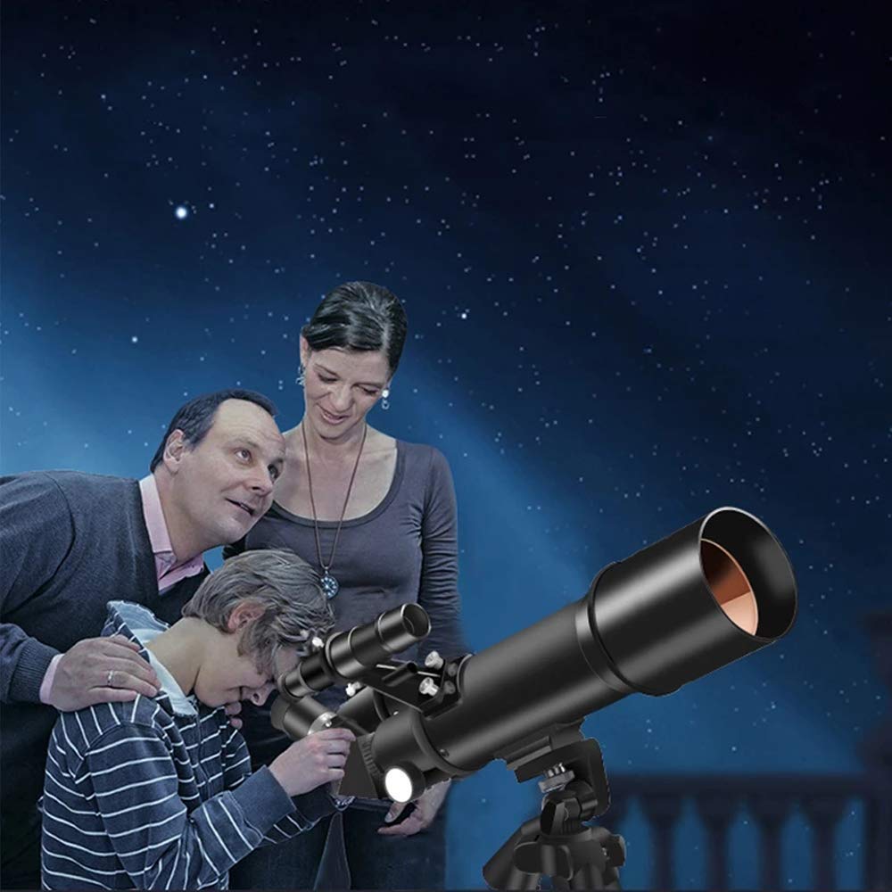 Teleskop dla dorosłych dzieci, apertura 70 mm, astronomiczny teleskop refraktorowy AZ 400 mm BAK4 Pryzmat FMC Teleskop soczewkowy do astronomii z mocowaniem do smartfona i statywem do obserwacji