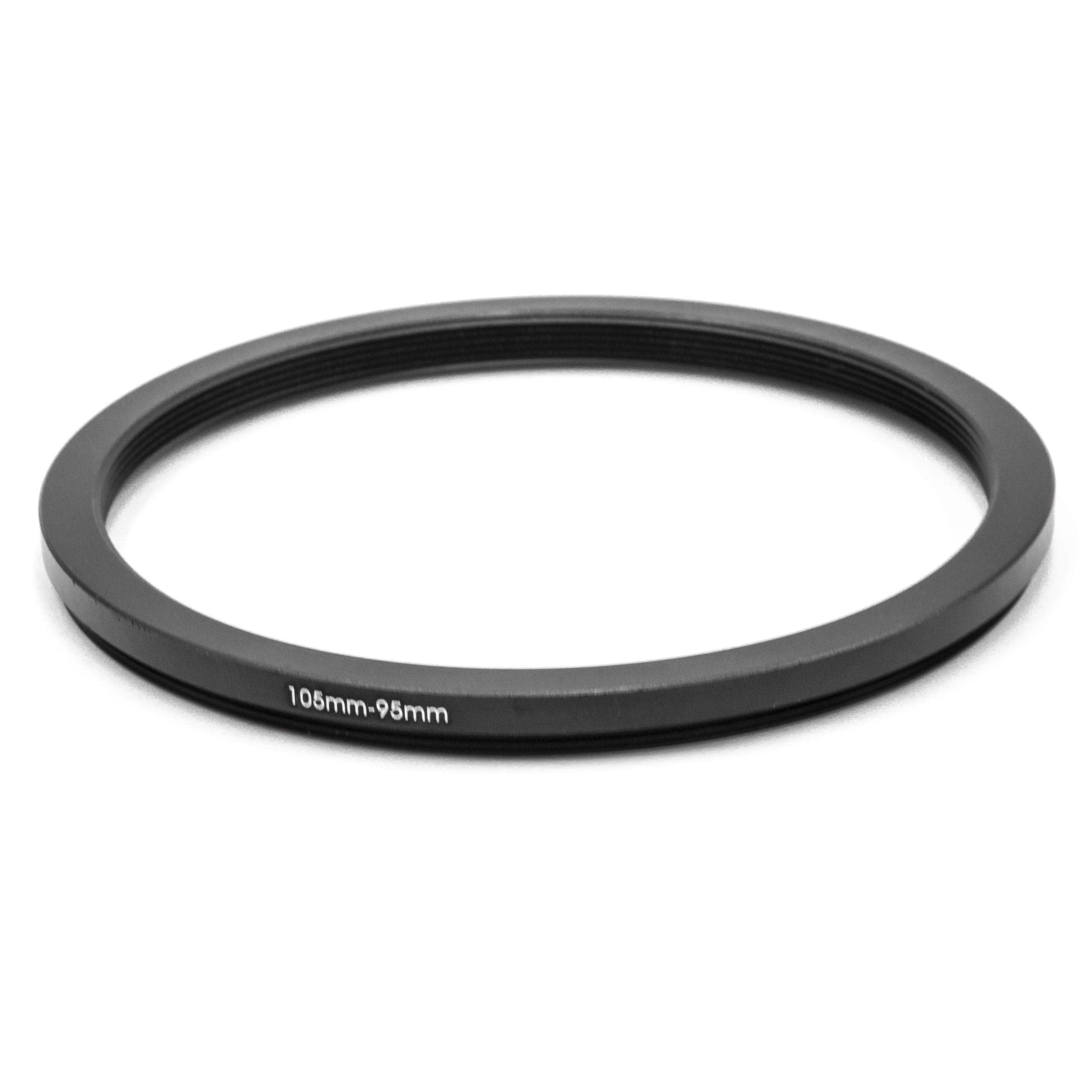 vhbw Step-Down Ring 105 mm to 95 mm for Olympus 90-250 mm 2.8 (EZ-P9025) Camera Reducer, Metal Black