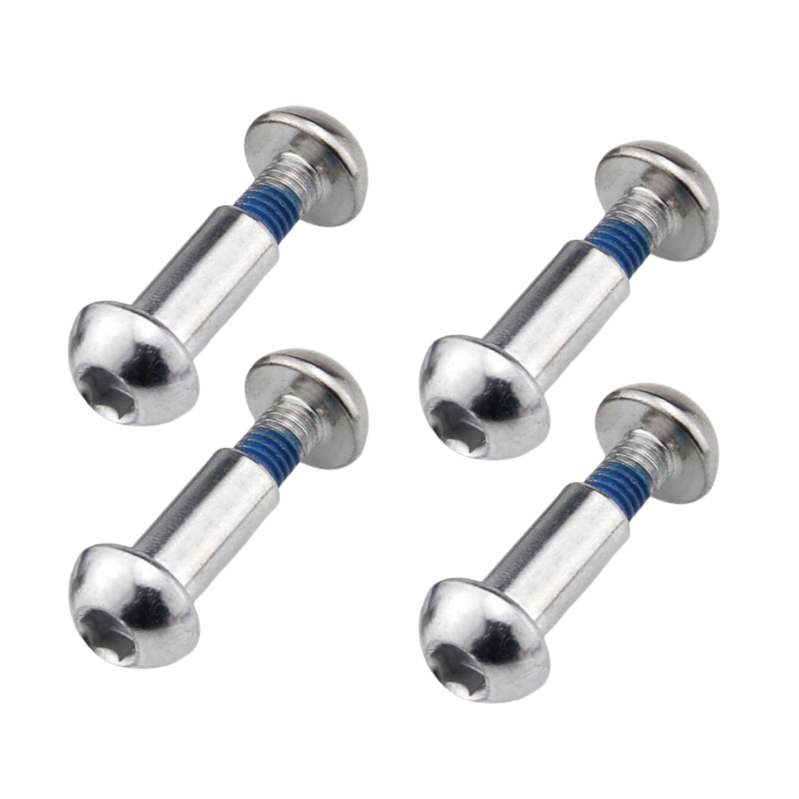 Goucrro MTB Rear Shock Absorber Screw 25-86mm Full Suspension Mountain Bike Bolts M8 Semi-Round Hexagon Socket Locking Screws 4 Sets(Silver,86MM)