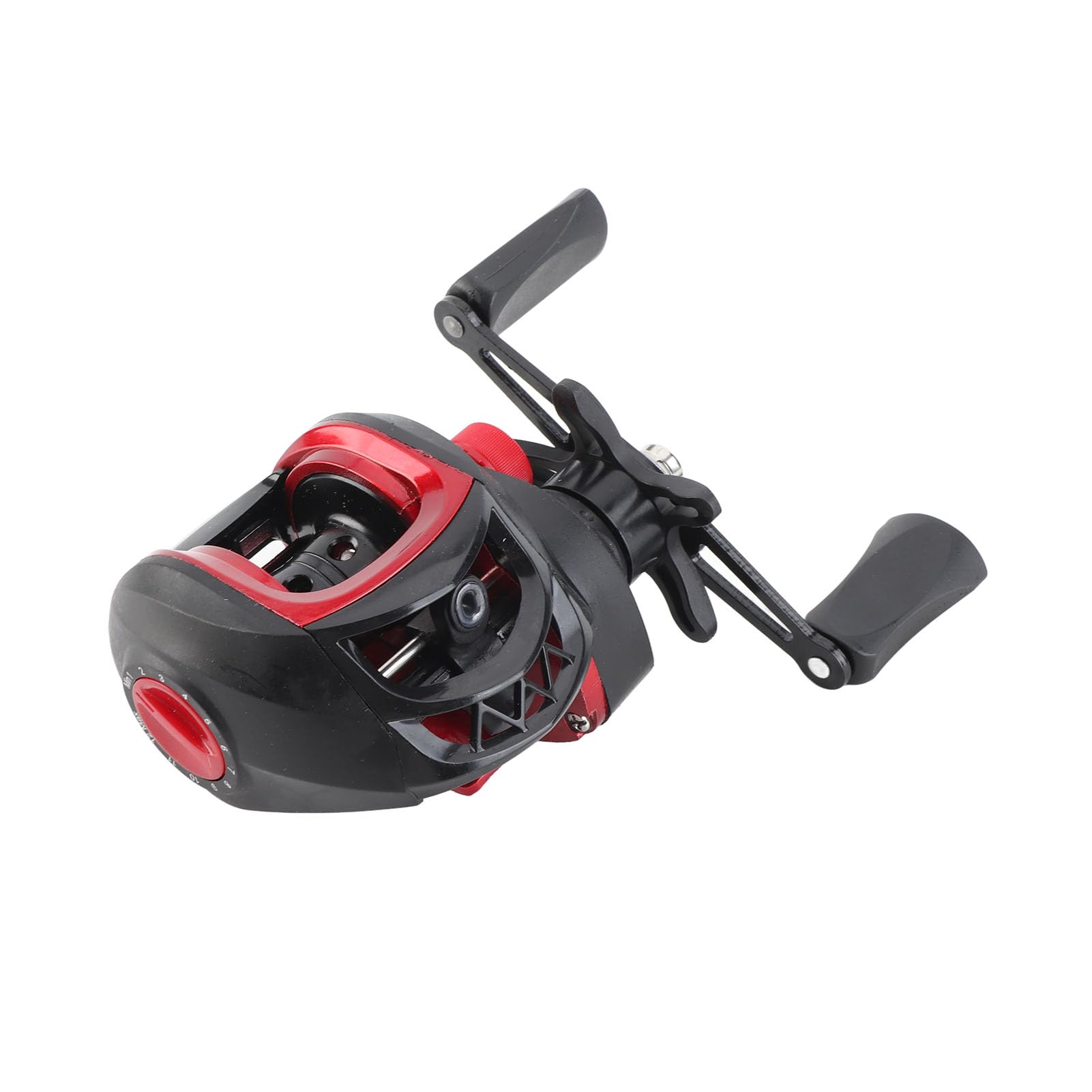 Baitcasting Reel Baitcaster Moulinet De Pêche en Métal Longue Fonte Puissant 7.2:1 Rapport De Vitesse 8kg Force De Freinage pour l'eau Salée en Eau Douce Pêche sur Glace