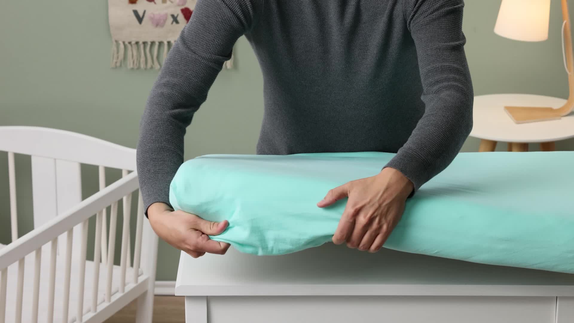 Julius Zöllner Lenzuolo con angoli elasticizzati in jersey per lettino, 100% jersey di cotone, certificato Oeko-Tex Standard 100, dimensioni: 60 x 120 cm /70 x 140 cm, 1 pezzo, banana : Julius Zöllner