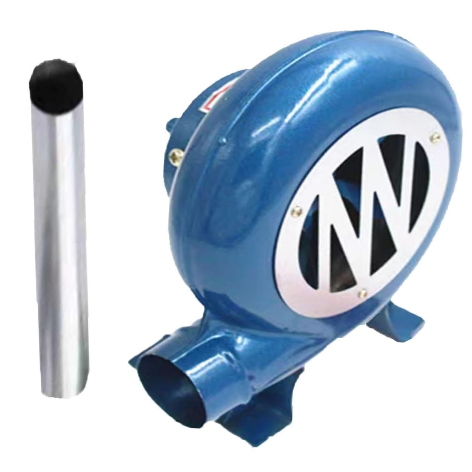 Ręczny wentylator do grilla, dmuchawa do grilla, z kanałem powietrznym, dmuchawa do gotowania, metalowe ostrze, korba ręczna, zapalniczka węglowa (150 W)