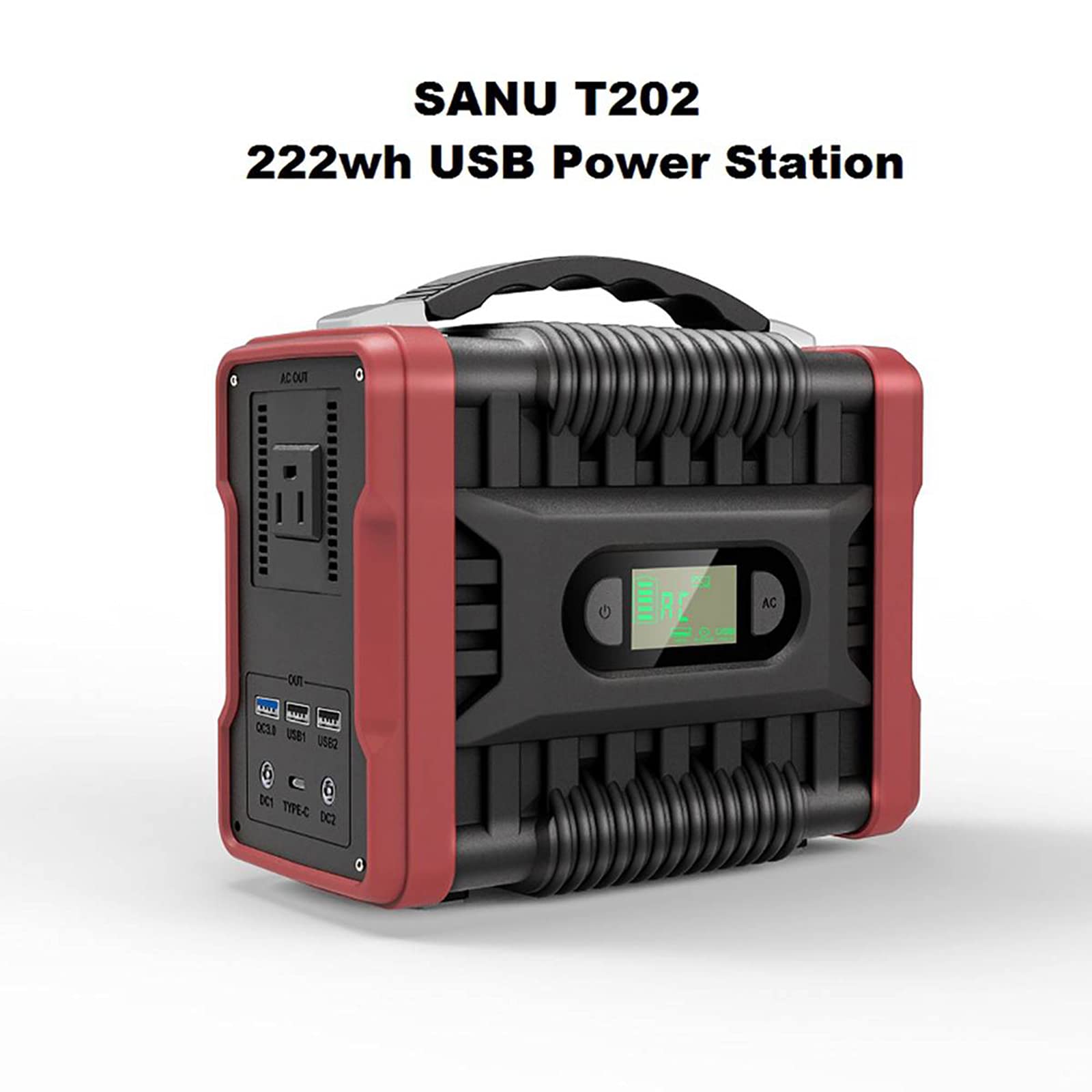TIM-LI Estación De Energía Portátil De 200 W 60000 Mah/Batería De Litio De Respaldo CPAP con Puerto USB, Pantalla LED, para Acampar, Caravanas, Exteriores, Fuera De La Red