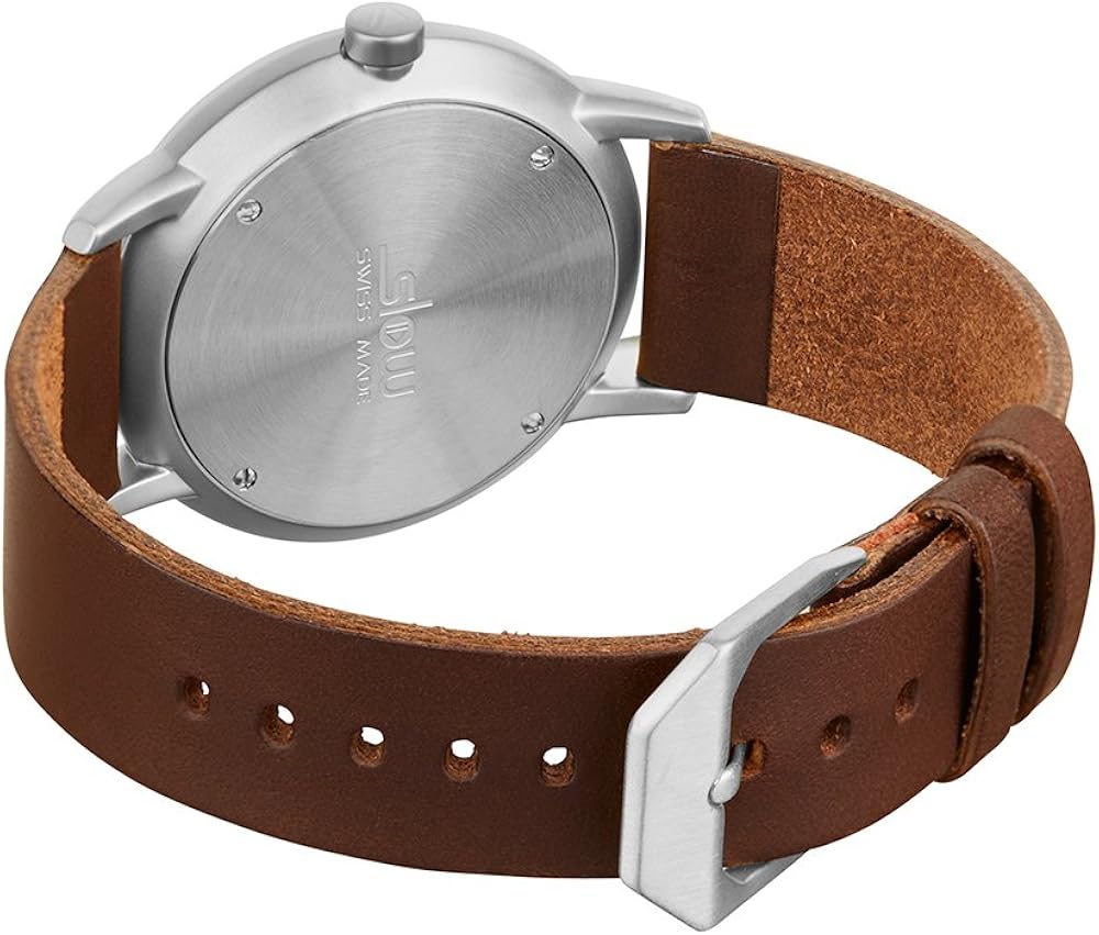 slow round 06 - Dark Brown Leather, Silver Case, Crème Dial slow round 06 - Dark Brown Leather, Silver Case, Crème Dial