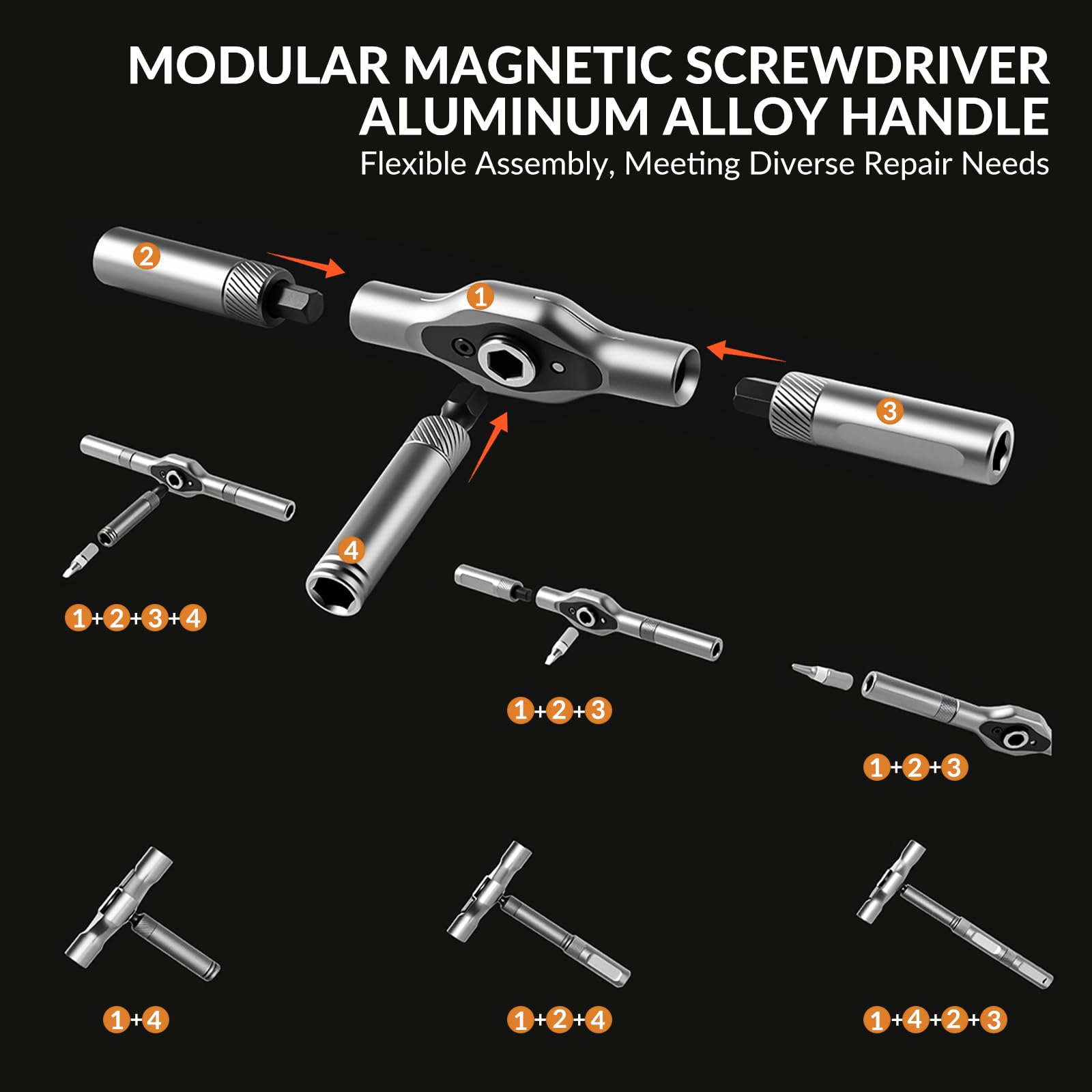 Juego de destornilladores magnéticos 42 en 1, juego de destornilladores compactos, juego de destornilladores de trinquete de bricolaje, adecuado para reparar computadoras, gafas, bicicletas, timbres y