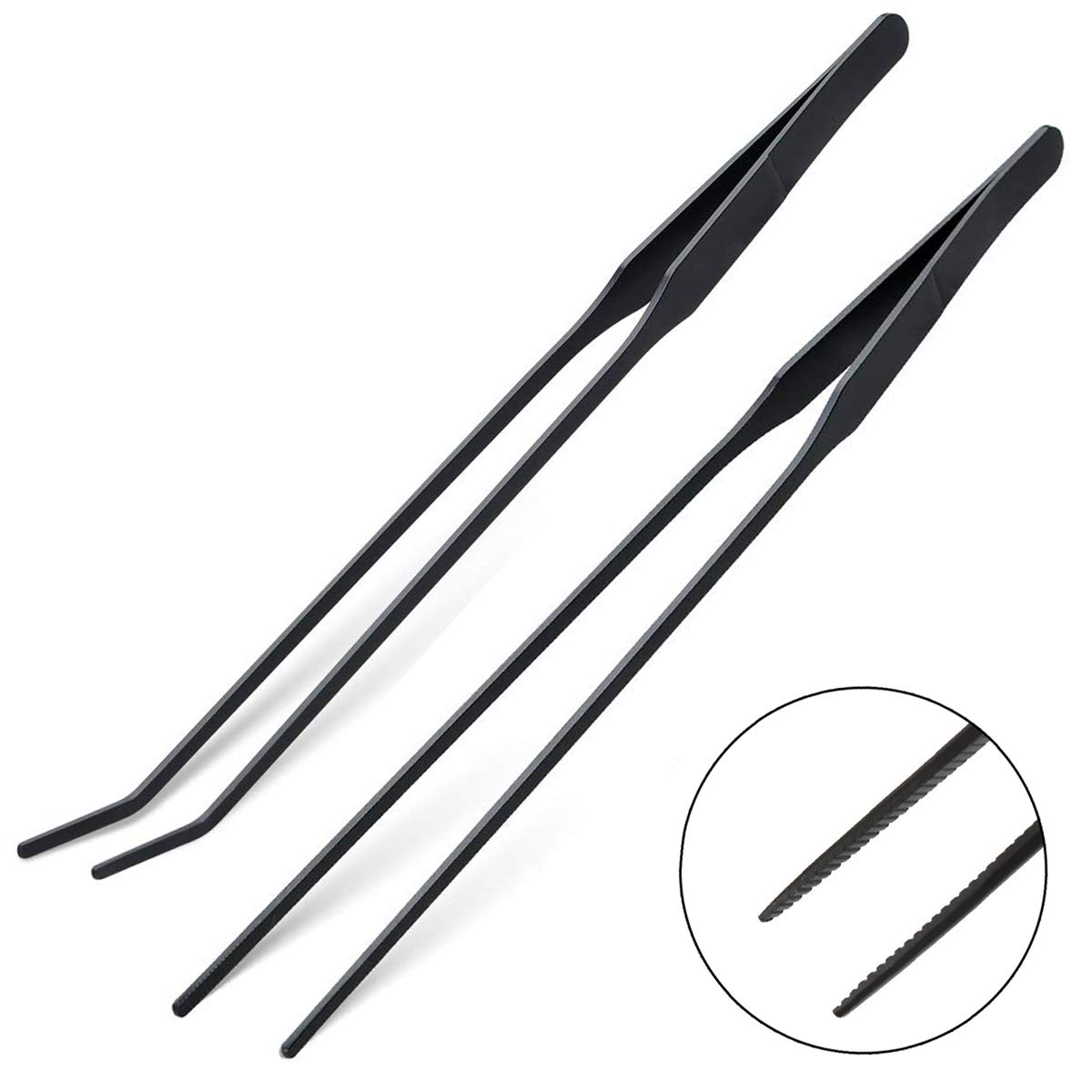 capetsma - Pinzette per acquario, in acciaio inox, strumenti lunghi per acquario, forbici, spatola, set di attrezzi per piante acquatiche per acqua dolce e salata