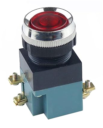 LA19-11 self Reset Button Switch Switch,Pneumatic Button Button Switch 25mm(Green)