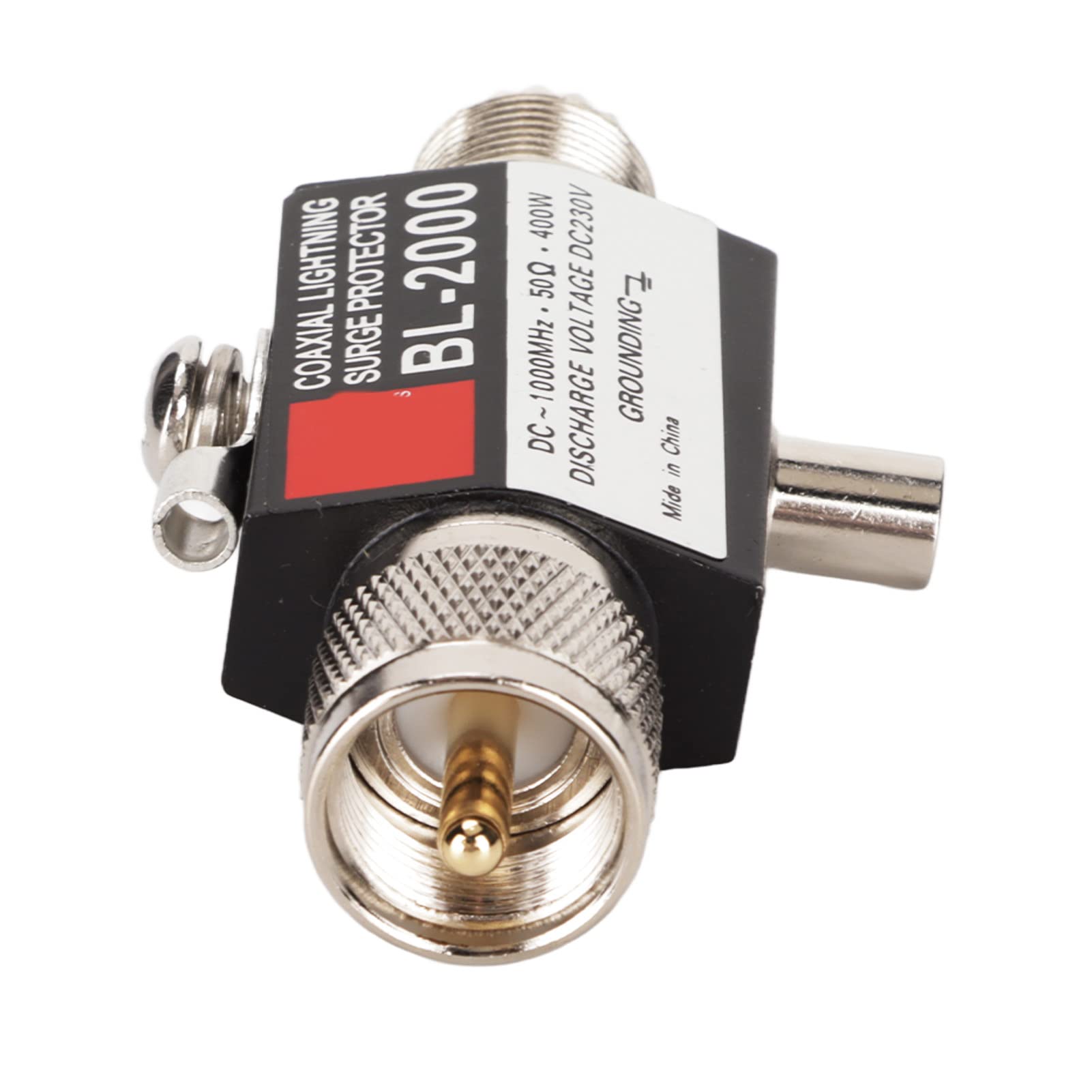 KIMISS Blitzschutz, Koaxial-Ableiter PL259, Buchse auf Stecker, 400 W, Verlustarm, für Elektronikzubehör, Zubehör, Steckdosenleisten, Protektoren, Ableiter für Gebäudeantennen