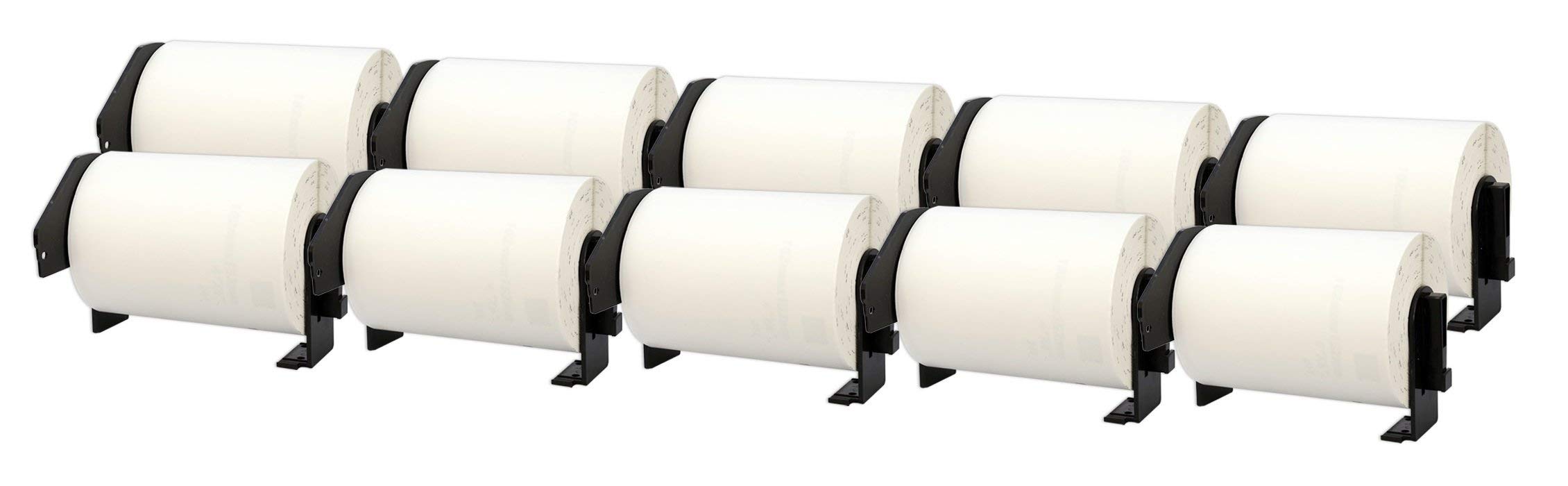10x DK-11241 102 x 152 mm Compatibili Etichette per Spedizioni (200 Etichette/Rotolo) per Brother P-Touch QL-1050, QL-1050N, QL-1060N, QL-1100, QL-1110NWB etichettatrici