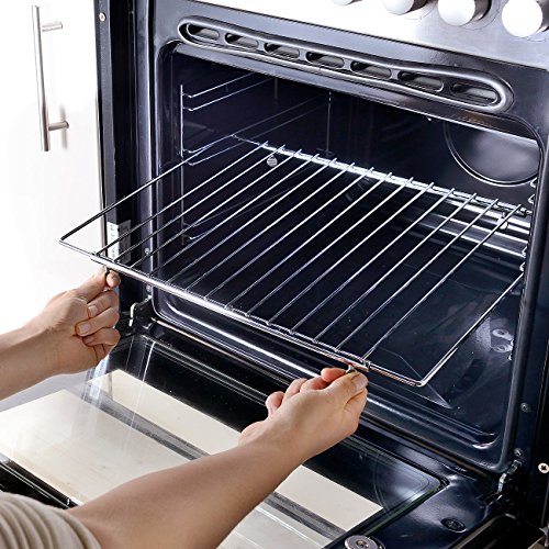 Rosenstein & Söhne Backofengitter: Universal-Backofenrost, ausziehbar von 35-61 cm, 32 cm tief (Backrost, Backofen Gitterrost, verschiedene Größen)