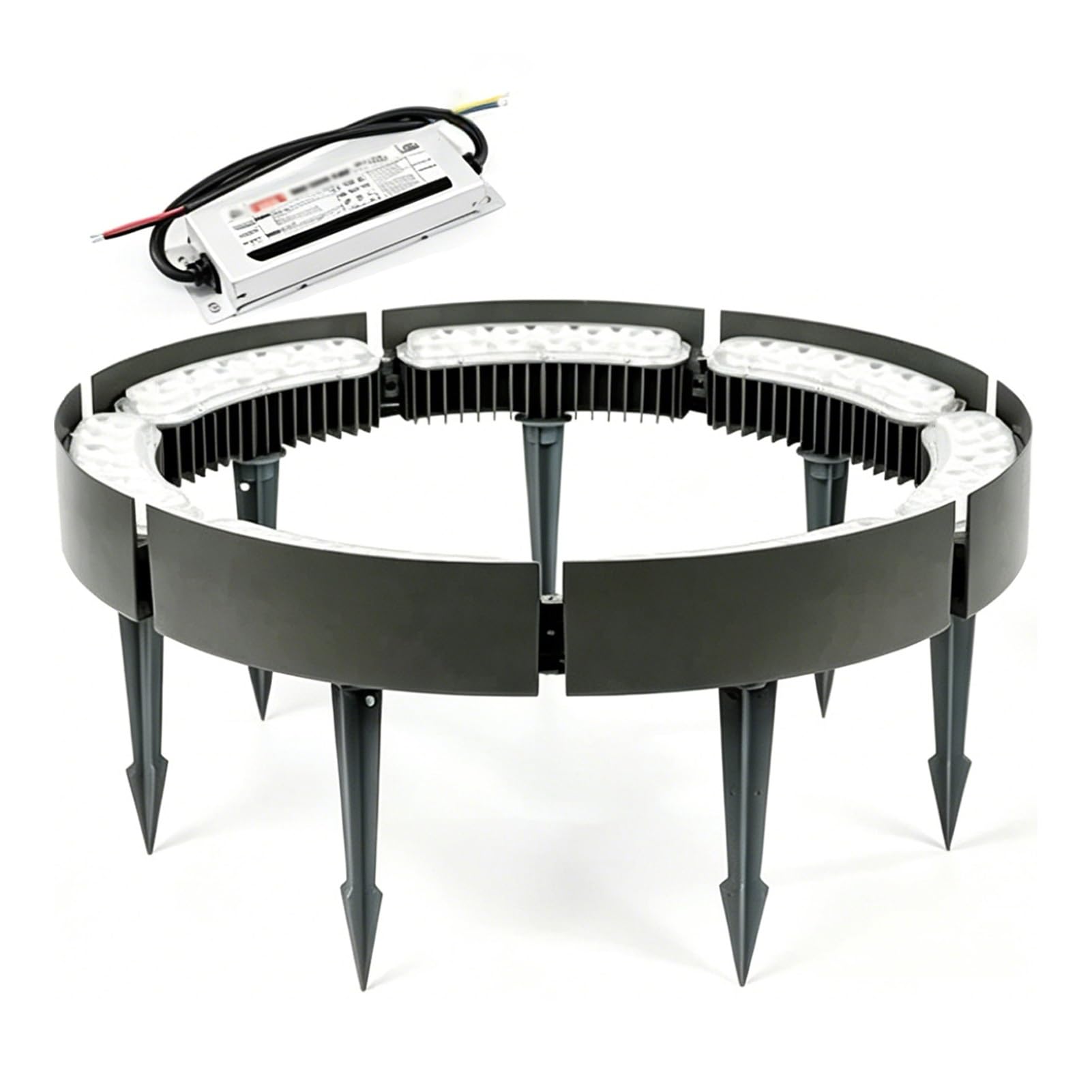 Luz De Anillo De Árbol LED De 24 V CC Con Transformador, Iluminación De Árboles Al Aire Libre A Prueba De Agua IP65, Foco De Bajo Voltaje Para Luz De Paisaje(Cool White,7 lights)