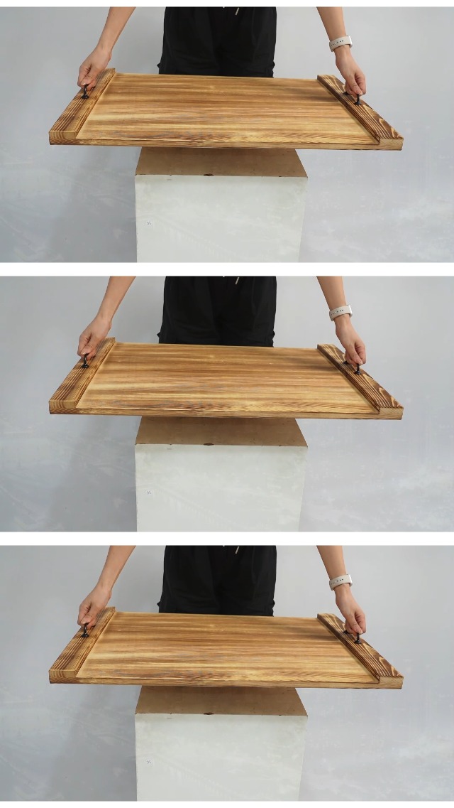Cubierta para Estufa Noodle Board, Tabla de Madera 30 x 22 pulgadas con Asas Incorporadas para Estufas Eléctricas y de Gas, Bandeja Rústica Decorativa para Cocina miniatura 7