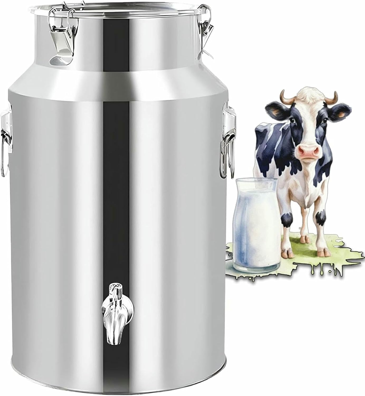 Milk Bucket Fermentation Cans Milk Tank with Silicone Sealed Lid Wine Pail Oil Tea Tank for Wine Beer Food Oil Water Rice