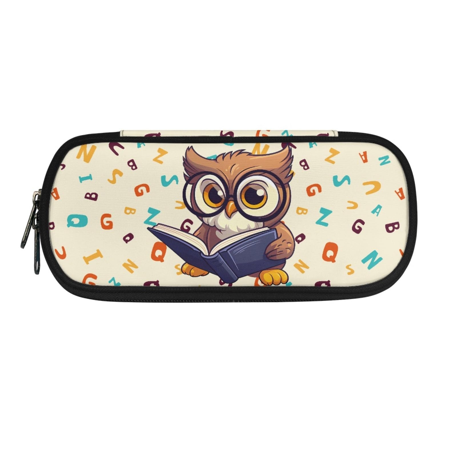 TOADDMOS Cartoon Owl Print Pencil Pen Case for Boys Girls,Durable Pencil Pen Pouch Bag Holder Storage Organizer Office Stationery Supply — image 1