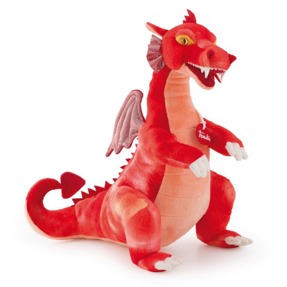 Drago Rosso Trudi | Animali Medievali Epici In Peluche, Collezione Draghi, Regalo Di Compleanno | 32X37X18Cm Taglia M | Fantasy | Modello 18002 - 4