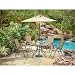 Outdoor 6-Piece Folding Patio Dining Furniture Set with Umbrella, Seats 4