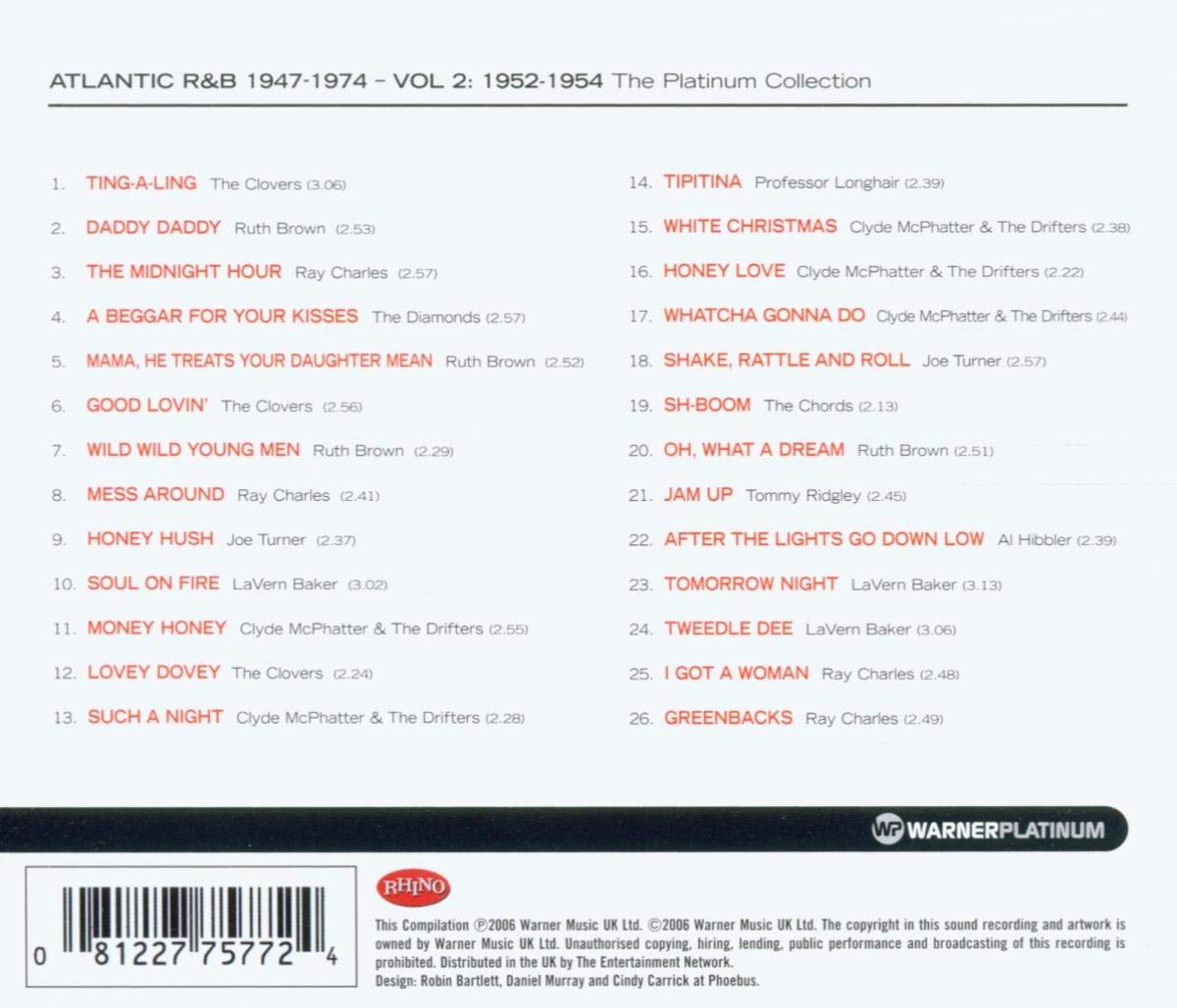 Atlantic R&B 1947-1974 - Vol. 2: 1952-1954: The Platinum Collection