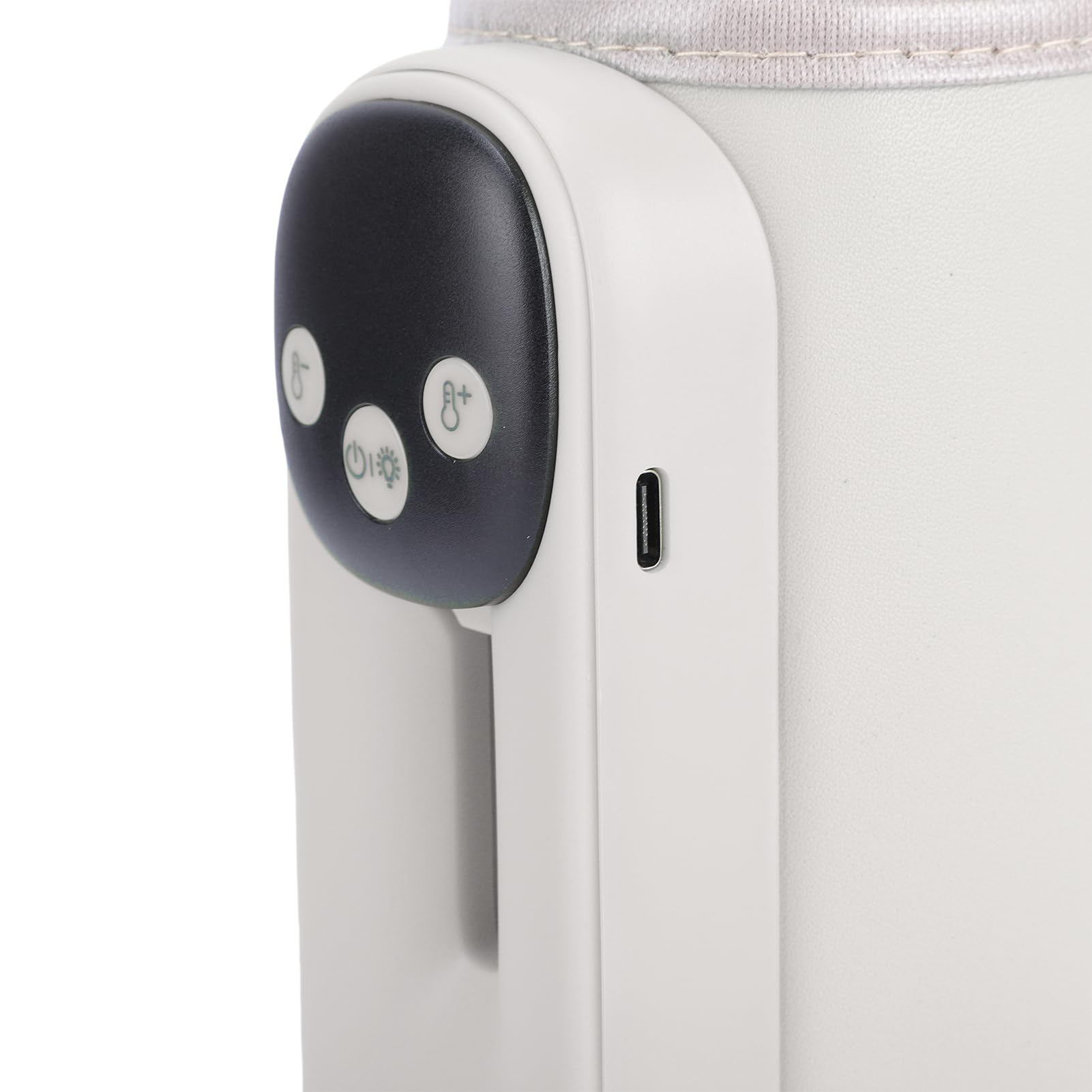 Haofy Scaldabiberon con Display Digitale e Luce Notturna - Impostazioni di Temperatura Regolabili - Ideale per Neonati - Materiale ABS (Beige)
