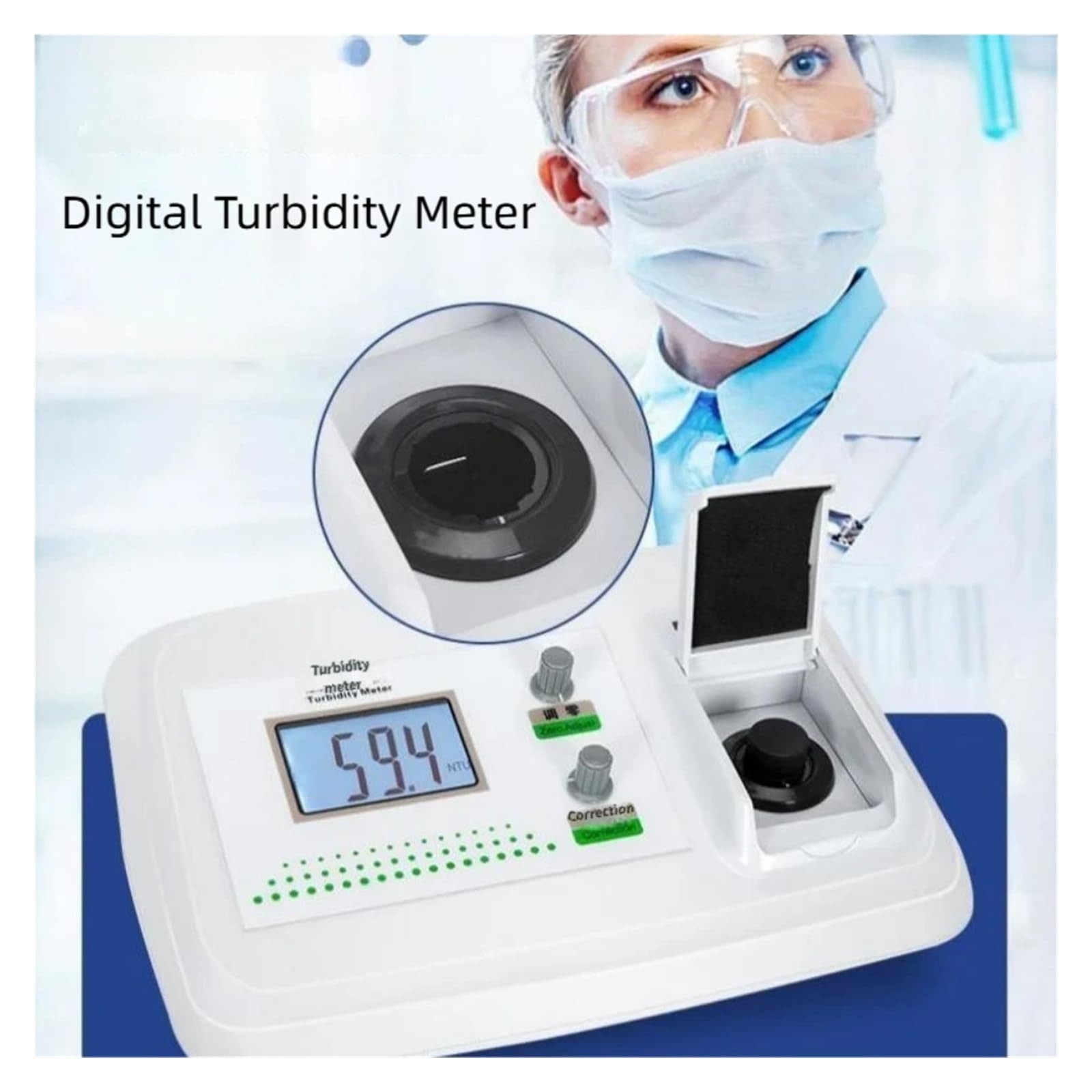 Turbidímetro de medidor de turbidez de luz dispersa de 90 ° de sobremesa con pantalla Digital LCD Probador de calidad del agua for lab Alta sensibilidad | WGZ-20S