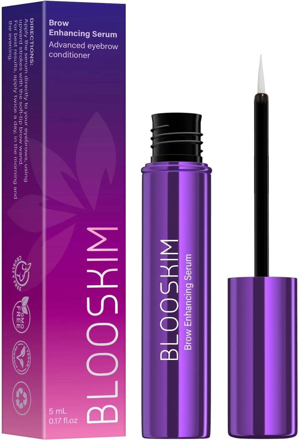 Eyebrow Growth Serum for Women & Men – Natural Brow Enhancing Serum to Grow Thicker, Fuller Brows Fast – Nourishing Eyebrow Hair Growth - 0.17 fl oz