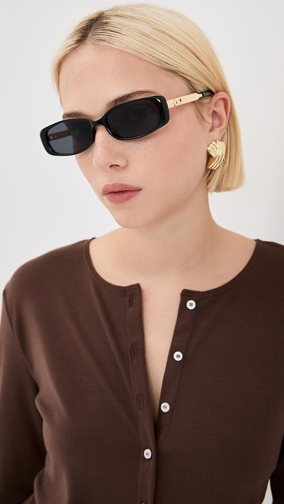 Le Specs Lil Starlight Sunglasses - Black, Rectangle, Unisex