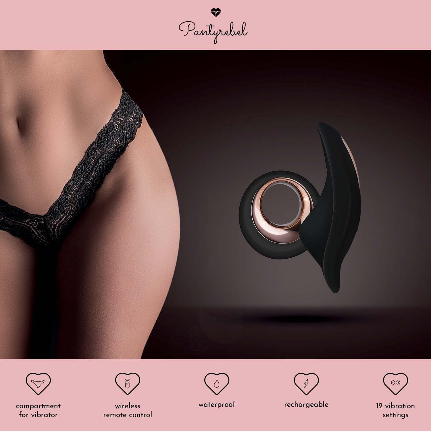 Pantyrebel Vibrando Lace Thong Remote Vibrador de Control ...