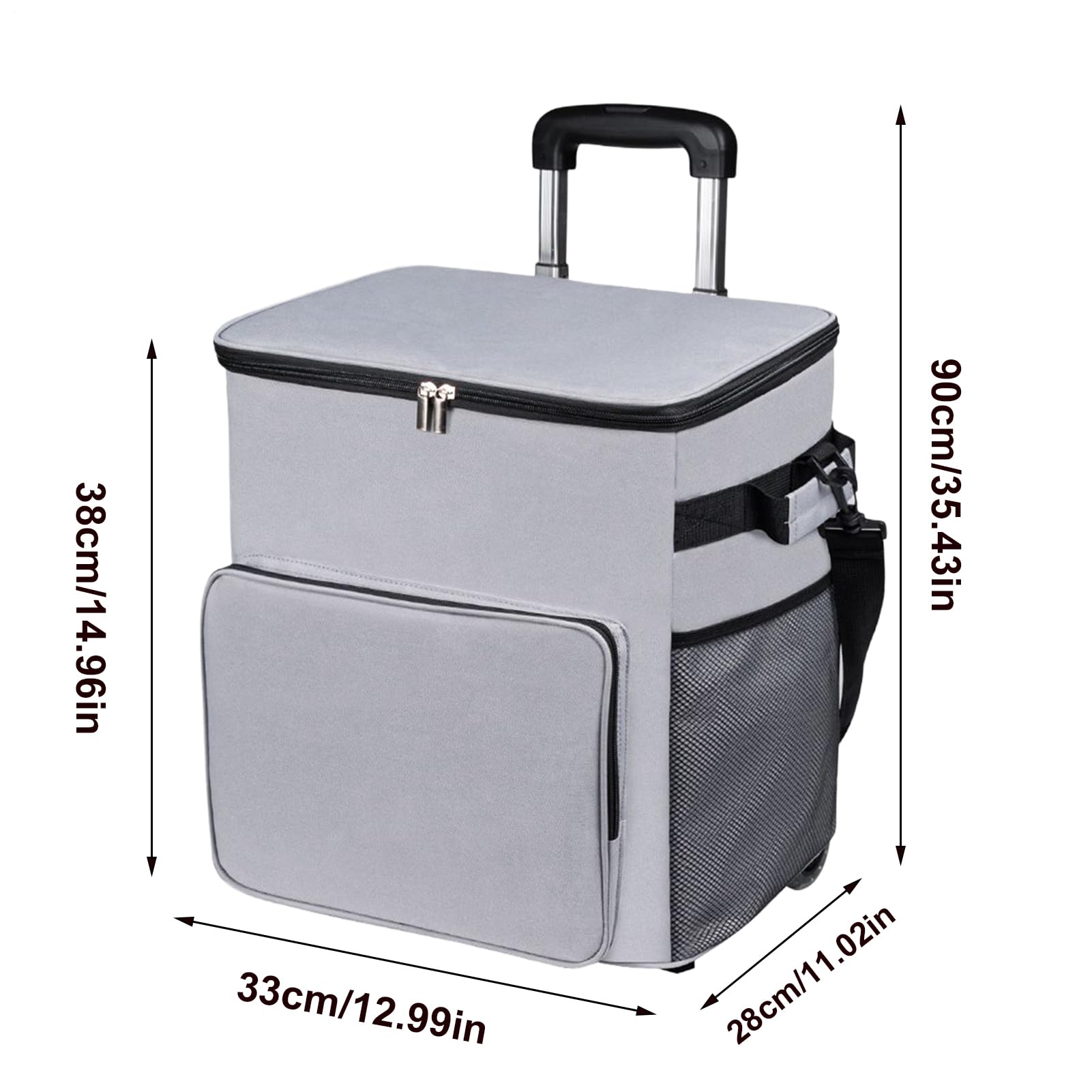 Portátil con Ruedas Portátil | Térmico Con Asa Bolsa Estanca 35L Para Viaje Picnic Terraza Exterior Playa Camping