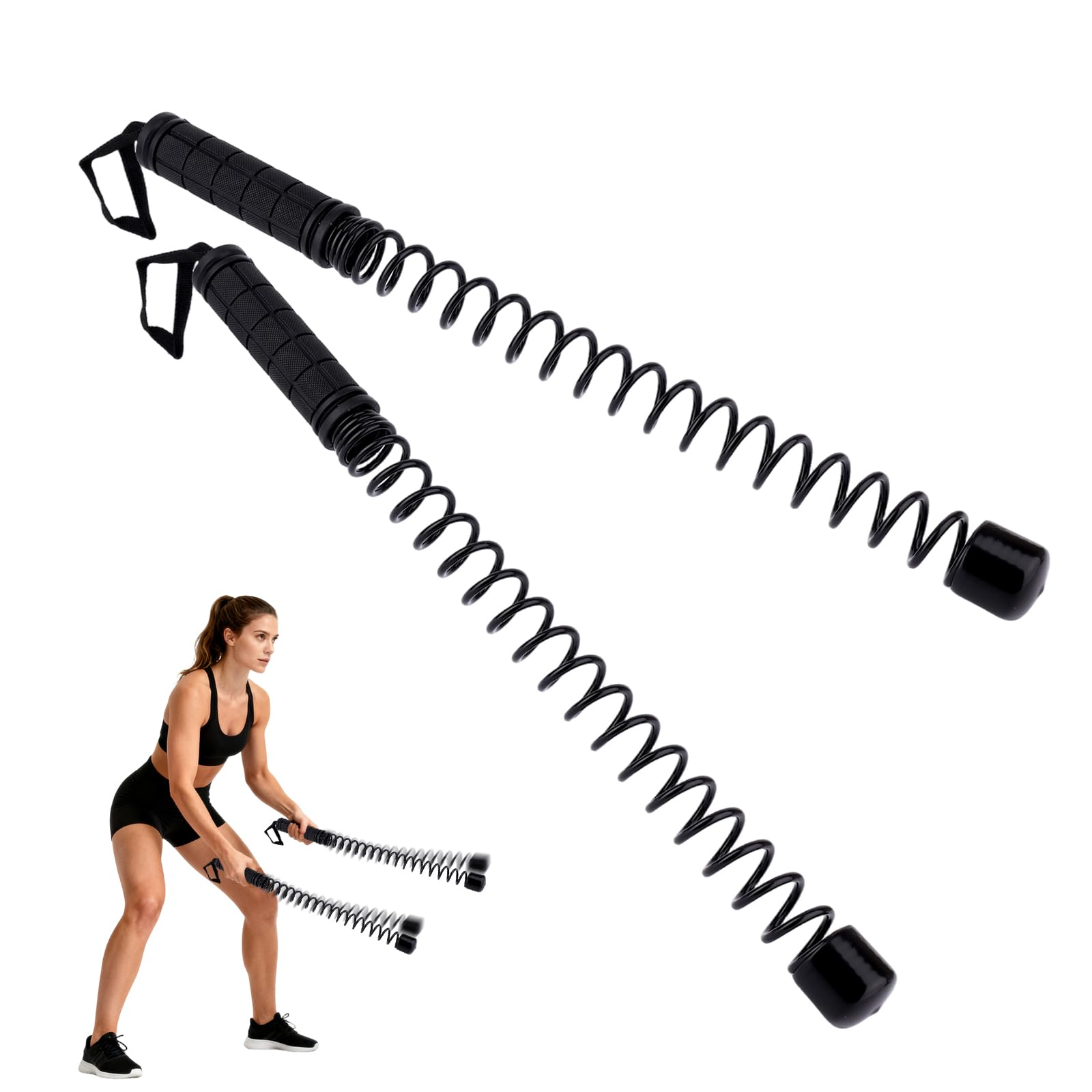 2pcs Battle Ropes, Lightweight Ropeless Battle Workout Ropes for Hiit and Strength Training Portable Home Gym Equipment for Women Men