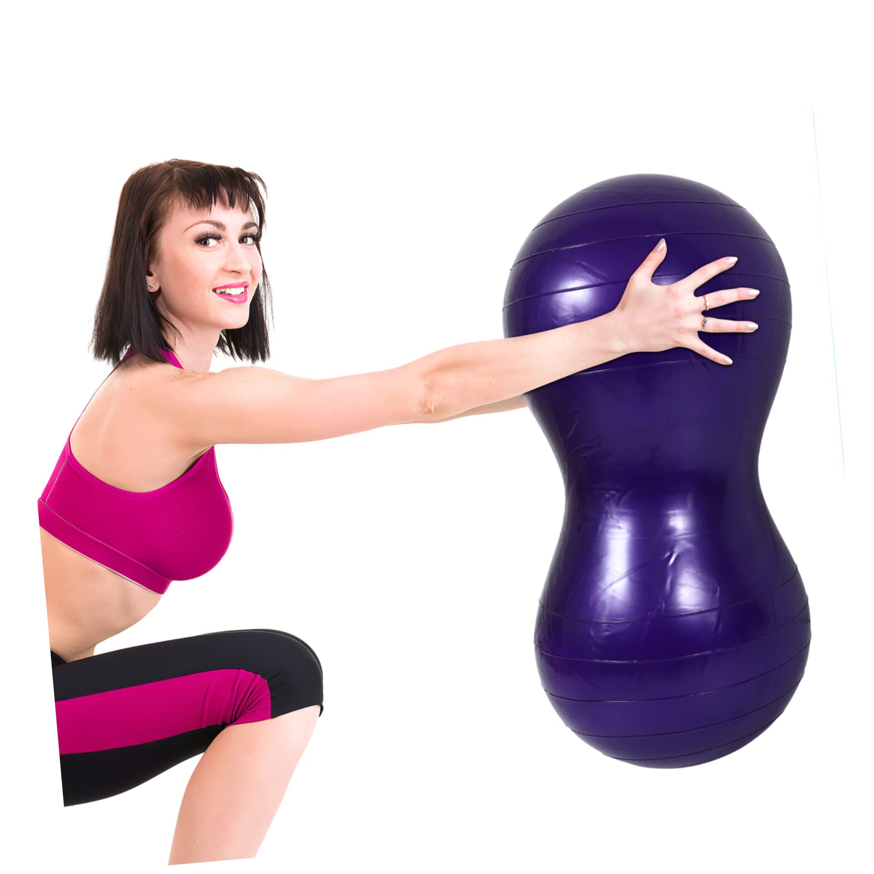 SOIMISS Bola de Yoga de PVC con Infladora Ejercicio y Masaje y Tonifica Músculos y Gimnasio