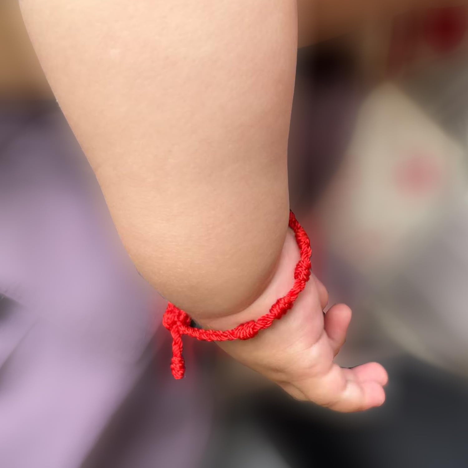 Pulsera 7 nudos roja Protección, Pulsera de Hilo Rojo para Recién Nacidos hasta 3 Años, Amuleto de Protección para Bebé, Regalo de Cumpleaños, Regalo de Bautizo para Bebé Niño y Bebé Niña (ROJO)