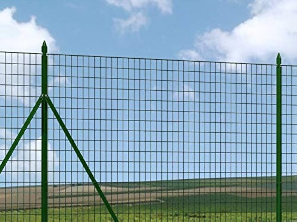 Rete Elettrosaldata Plastificata Verde 25m Maglia 50x75mm H100cm Recinzione Giardino Zincata Resistente Esterni
