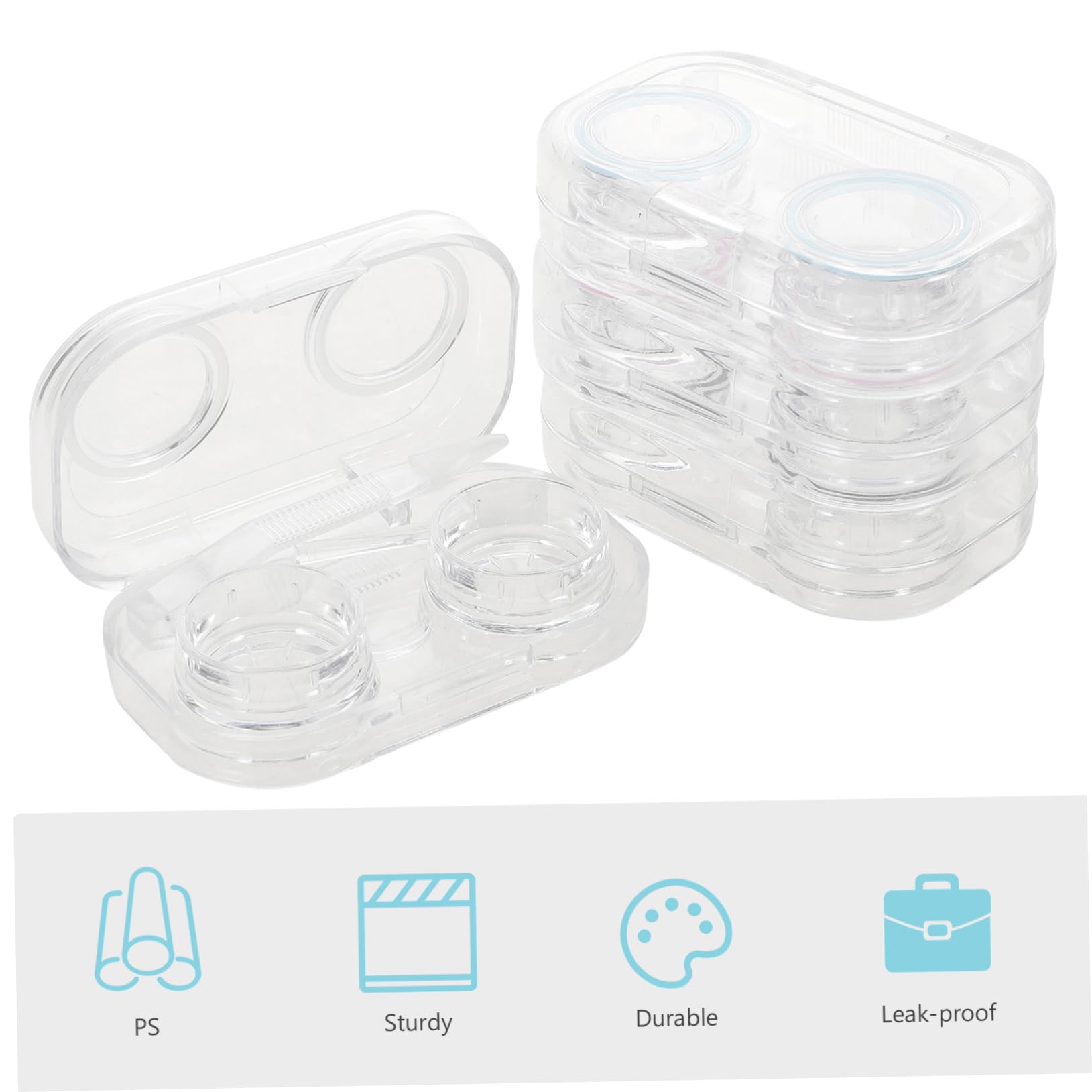 FRCOLOR Caja De 16 Piezas Estuche para Lentes de Estuche lentillas Cajas lentillas Lindos Casos de Caso de de Limpieza Poseedor Titular de la cosmética PD