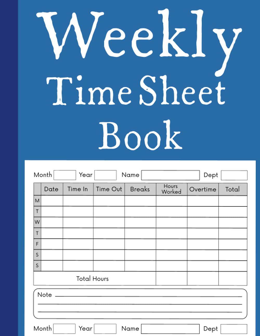 Buy Weekly Time Sheet Book Employee Time Log Book Work Hours Log Buy Weekly Time Sheet Book Employee Time Log Book Work Hours Log