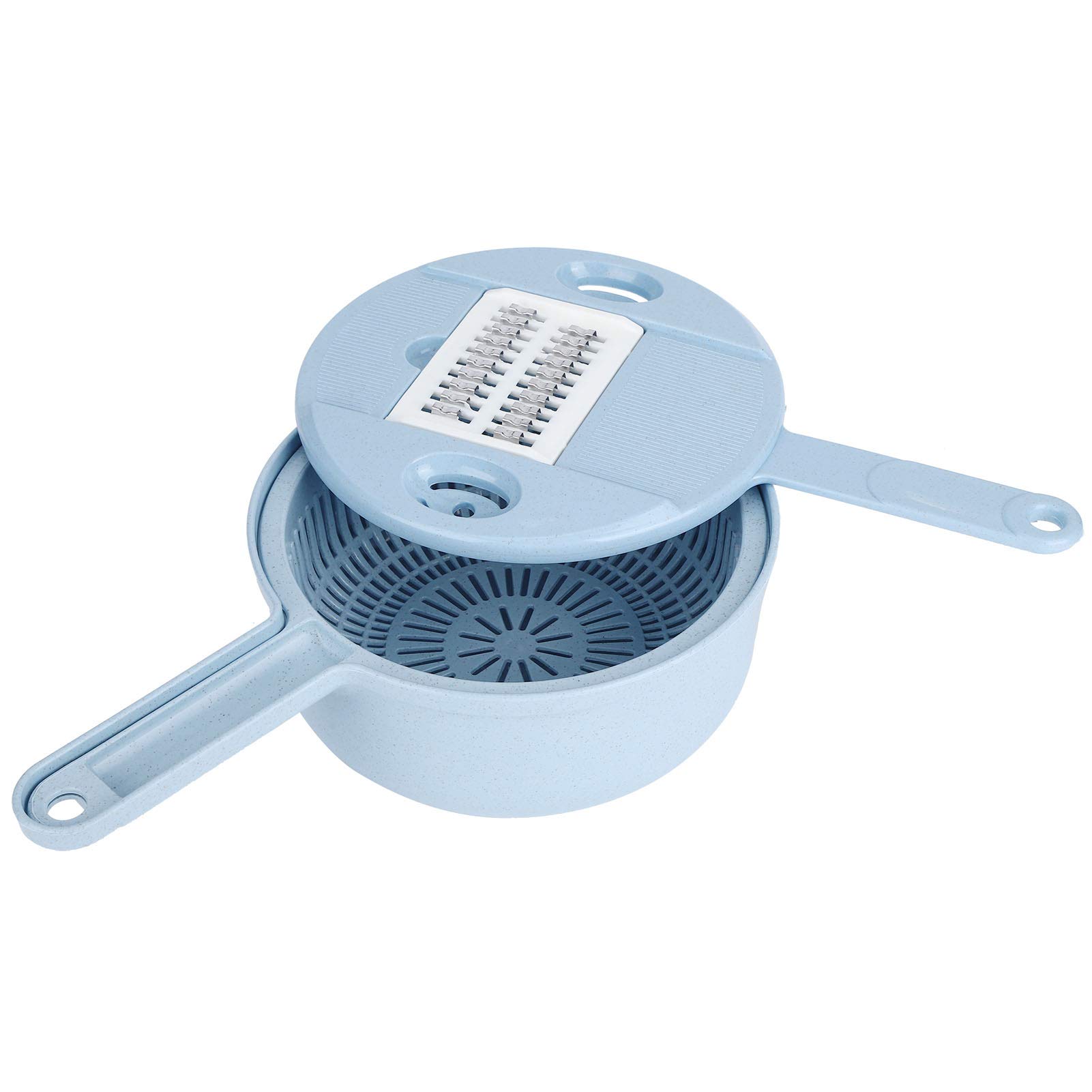 Hand Chopper, Easy To Garlic Chopper Mincer, Portable With A Hand Guard 4 Interchangeable Shredding Blades for Potatoes, Carrots Home Kitchen