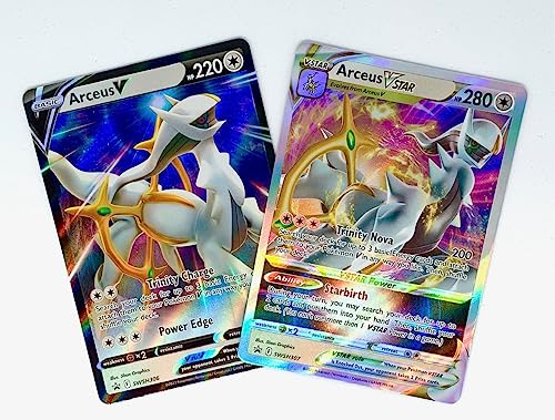 Arceus V & Vstar - Pokemon Card Lot - Schwarzer Stern Promo SWSH307 + SWSH306